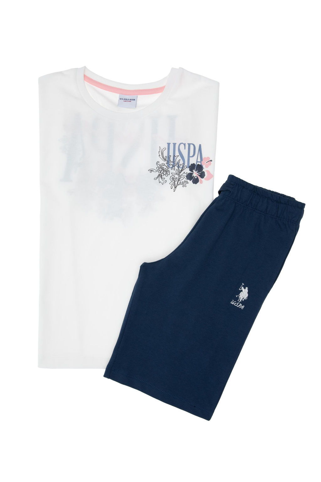 K_z _ocuk Pembe _ortlu Pijama Tak_m_ Sepette S_rpriz _ndirim - U.s. polo assn фото 8