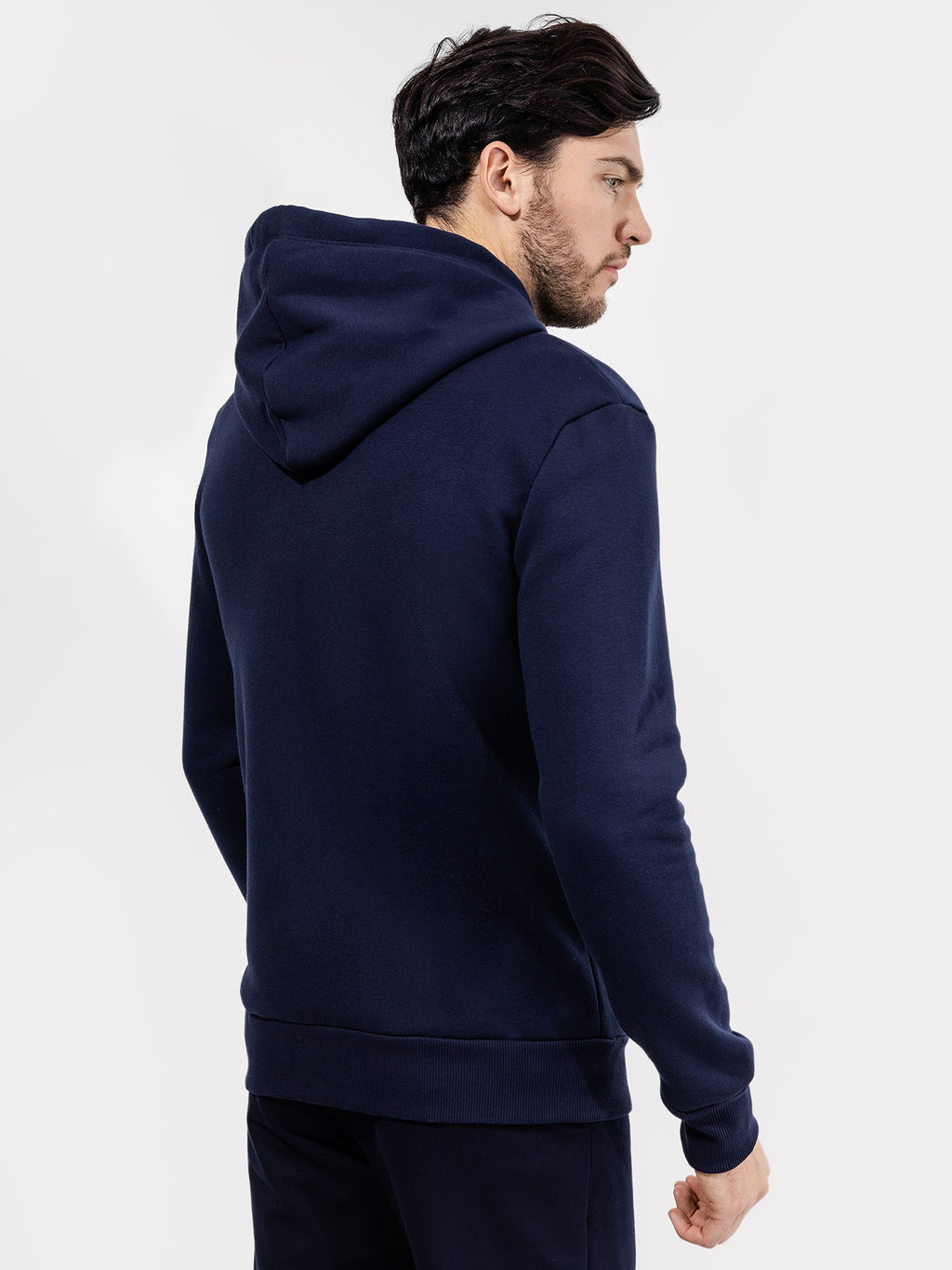 Спортивный жакет на молнии в синем цвете темно -синий 121139