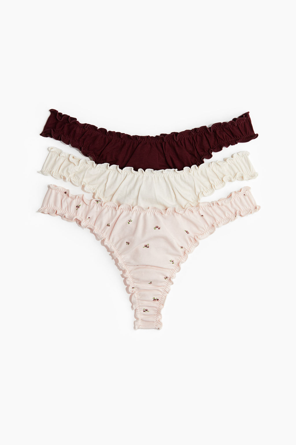 Pack de 3 bragas thong con ribete sobrehilado - H&m фото 2