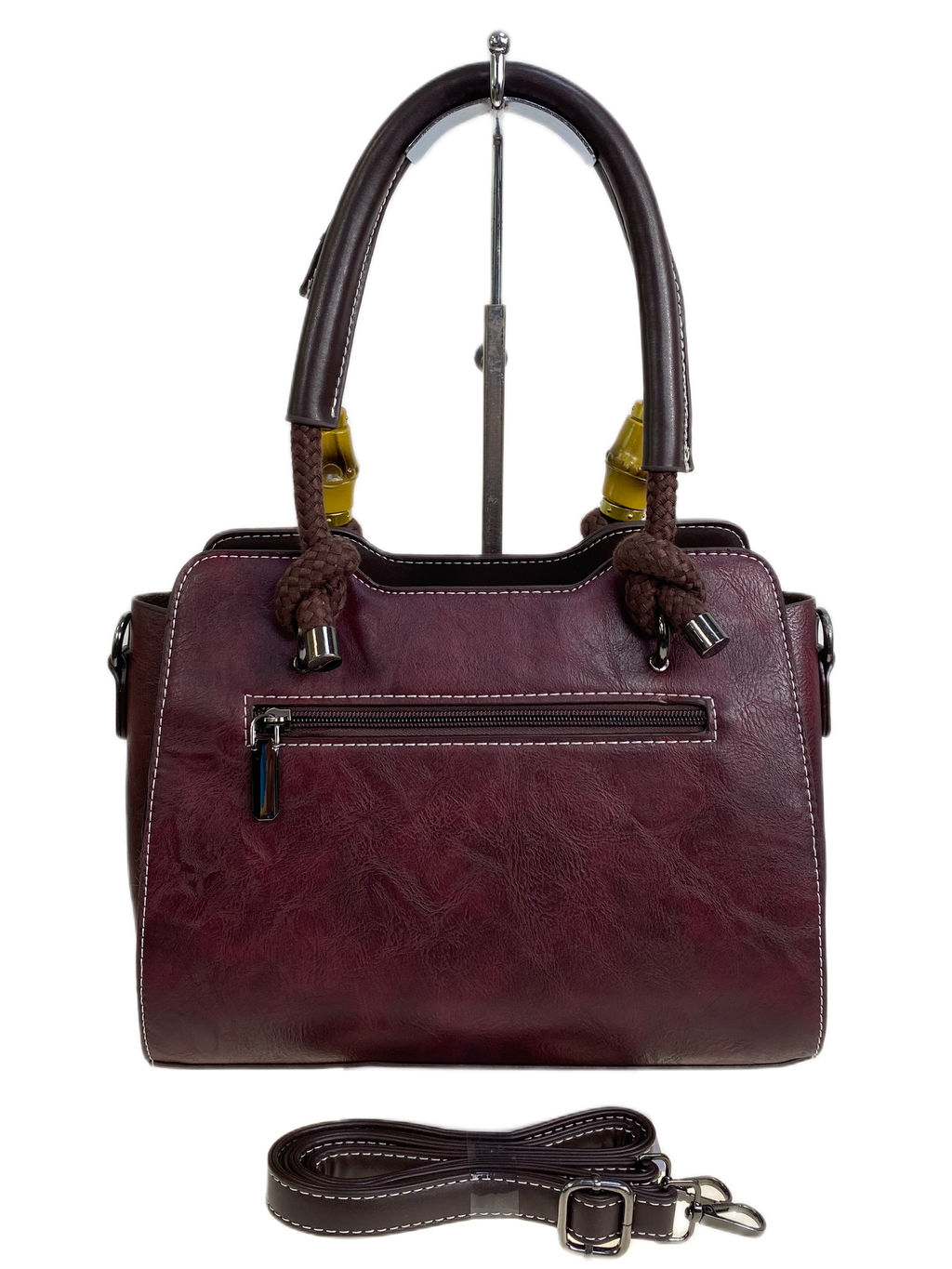 Женская сумка из искусственной кожи, цвет бордовый - Greta фото 2