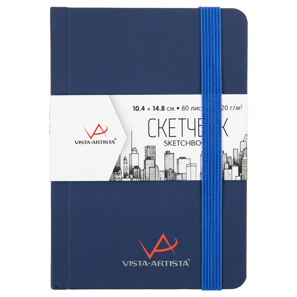 VISTA-ARTISTA VABK-1015 Скетчбук 120 г/м2 120 г/м2 14.8 х 10.4 см сшивка 80 л. 01 черный - Светоч фото 8