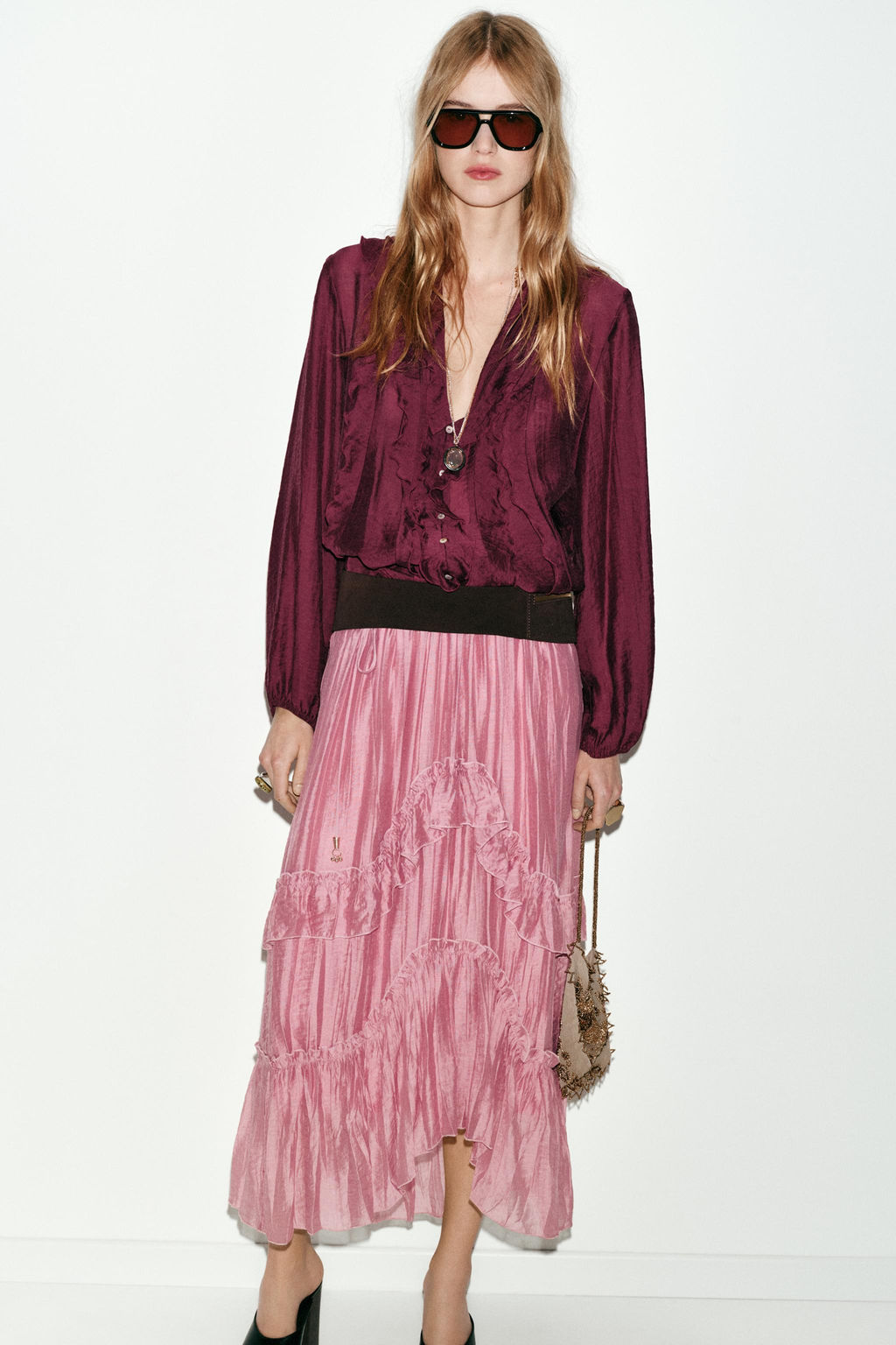 RUFFLED BLOUSE - Zara фото 8