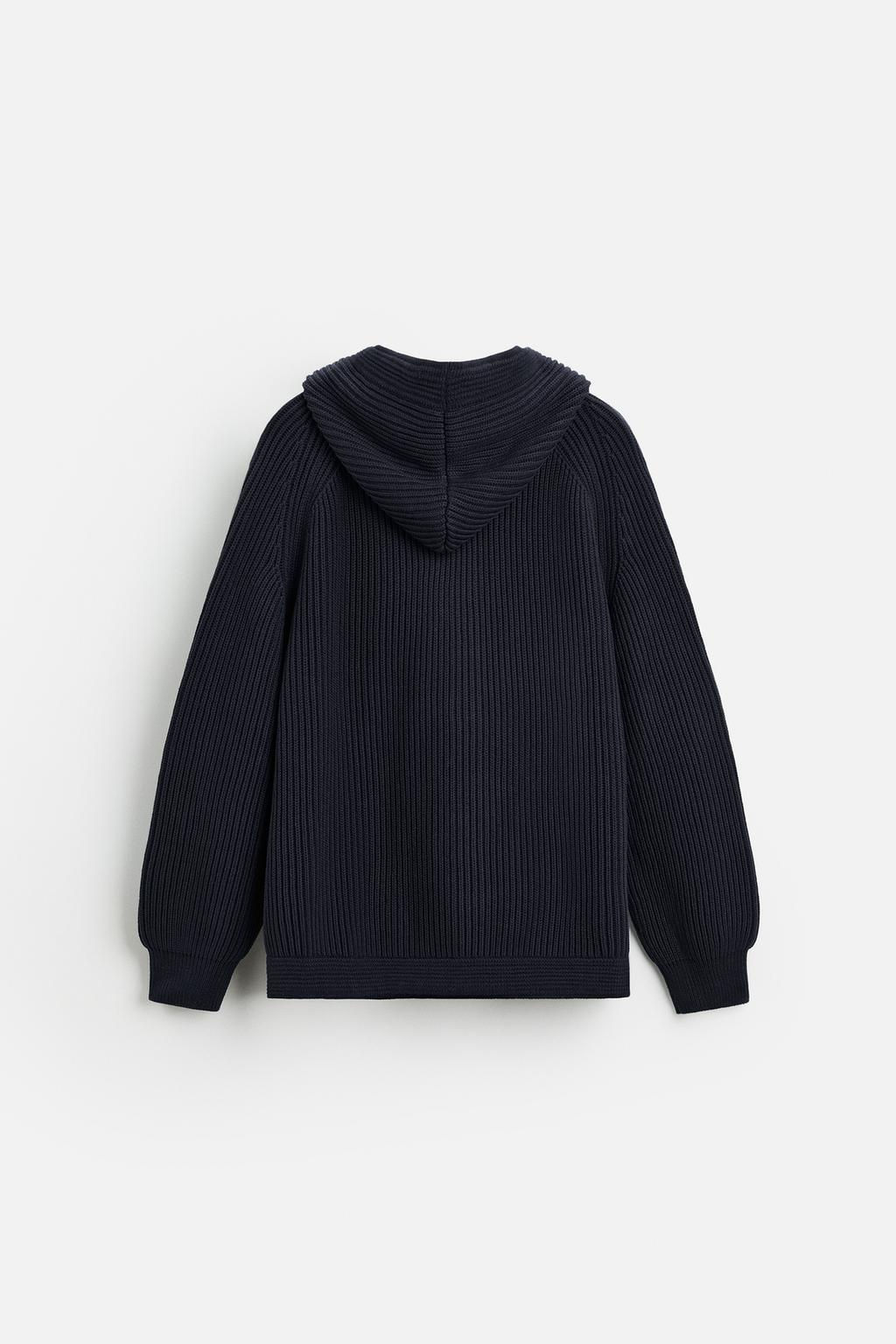 PURL KNIT HOODED CARDIGAN - Zara фото 6