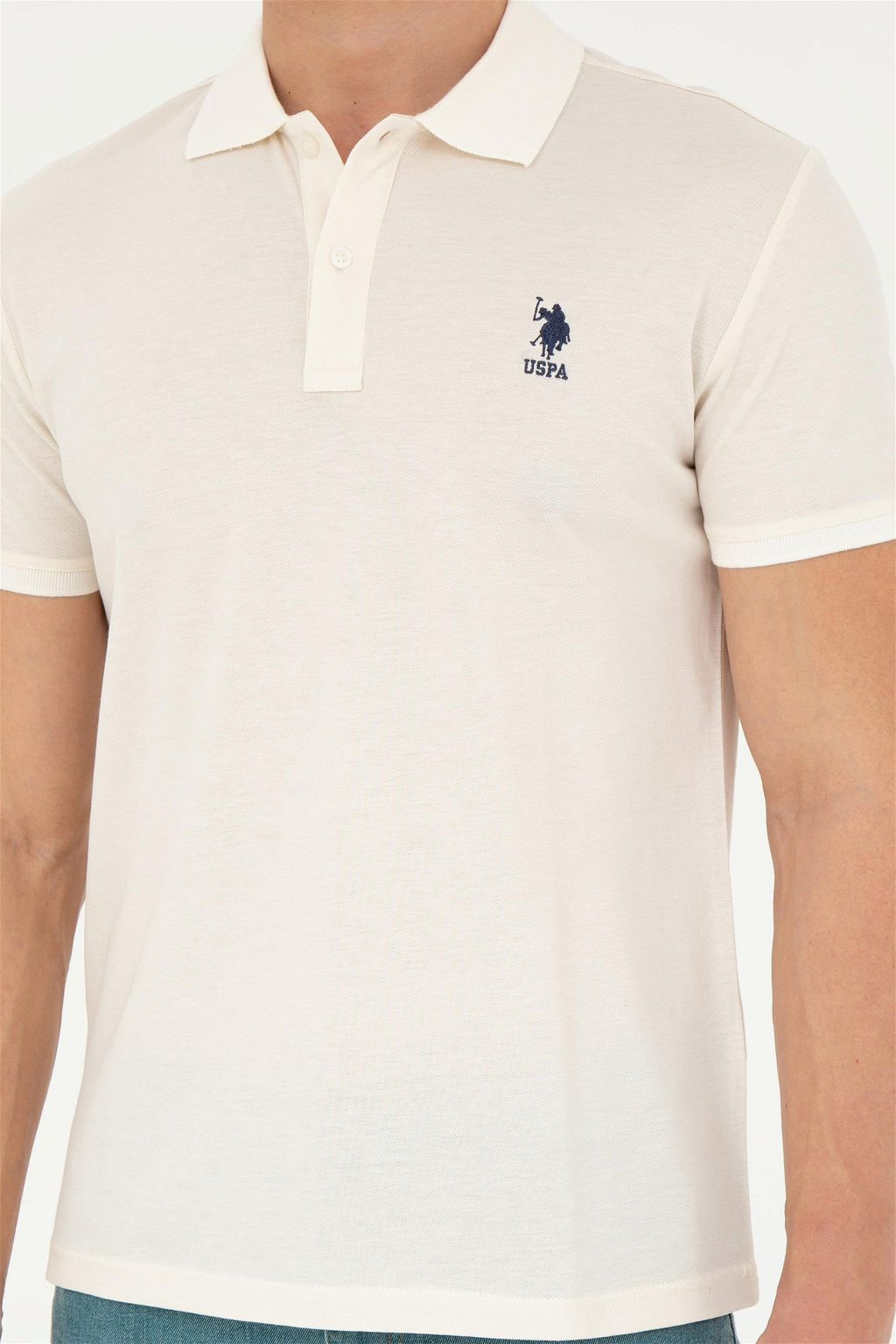 Мужская футболка поло цвета экрю - U.s. polo assn фото 6