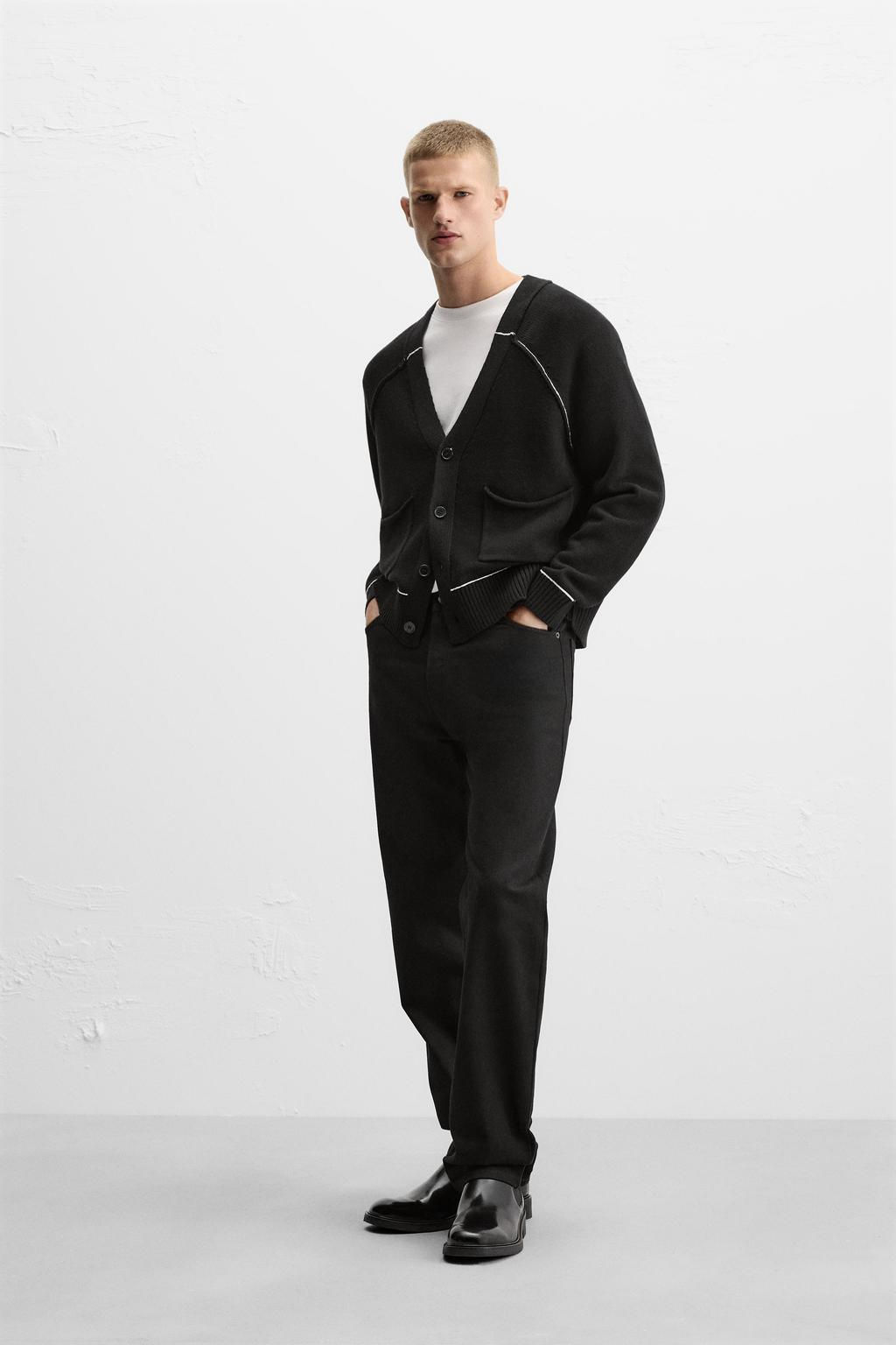 CONTRAST TRIM CARDIGAN - Zara фото 5