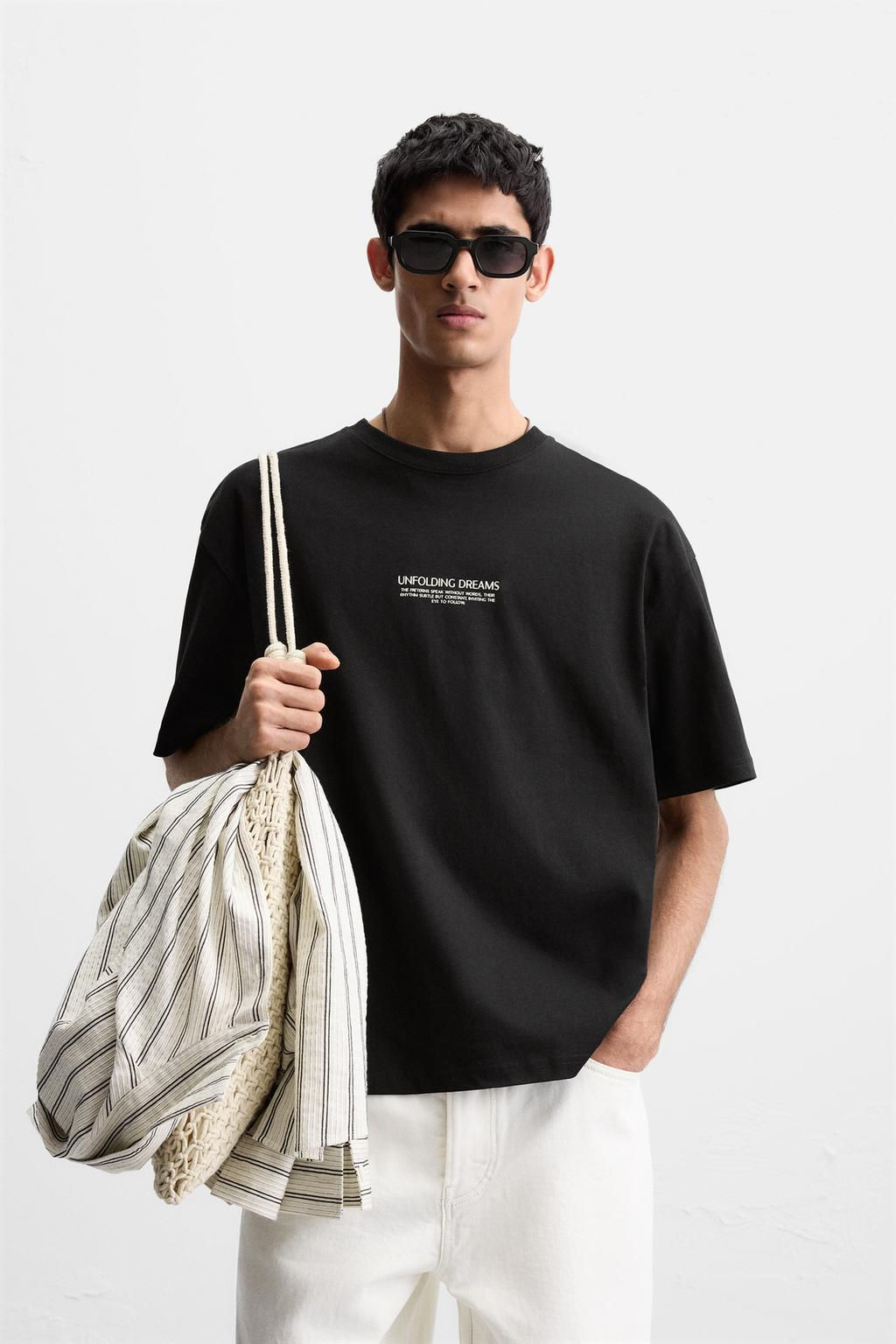 T-SHIRT WITH CONTRAST PATCHES - Zara фото 2