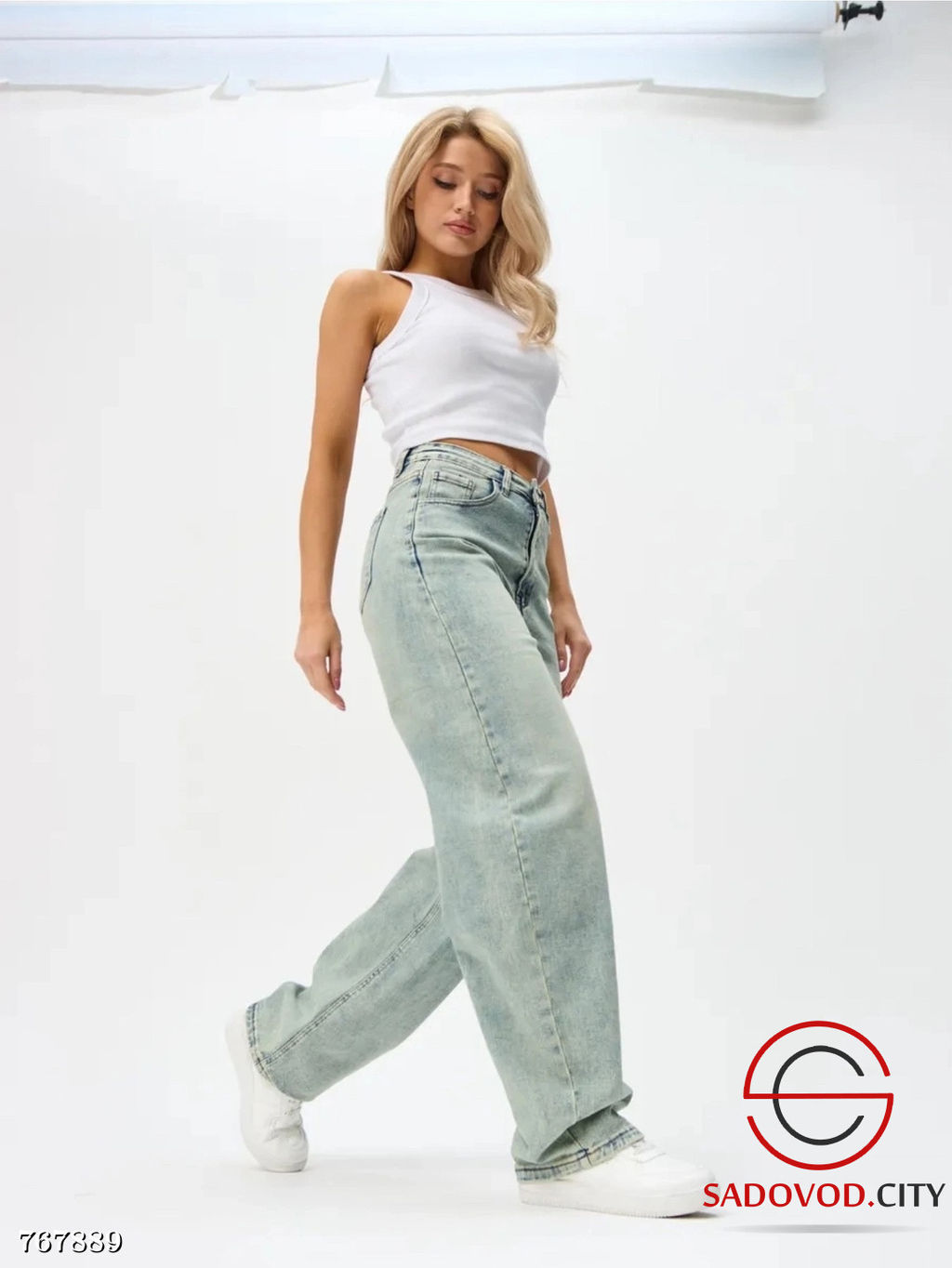 Джинсы багги стрейч женские - Bruno фото 7