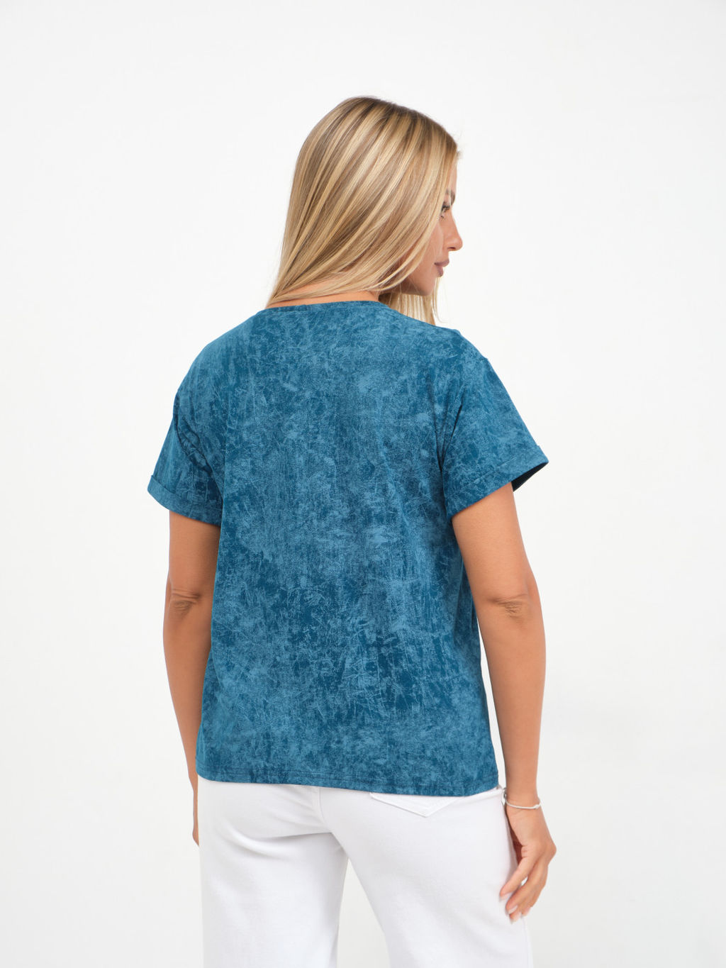 Футболка варенка Хлопок 100% Лиона индиго - Ивассорти фото 31