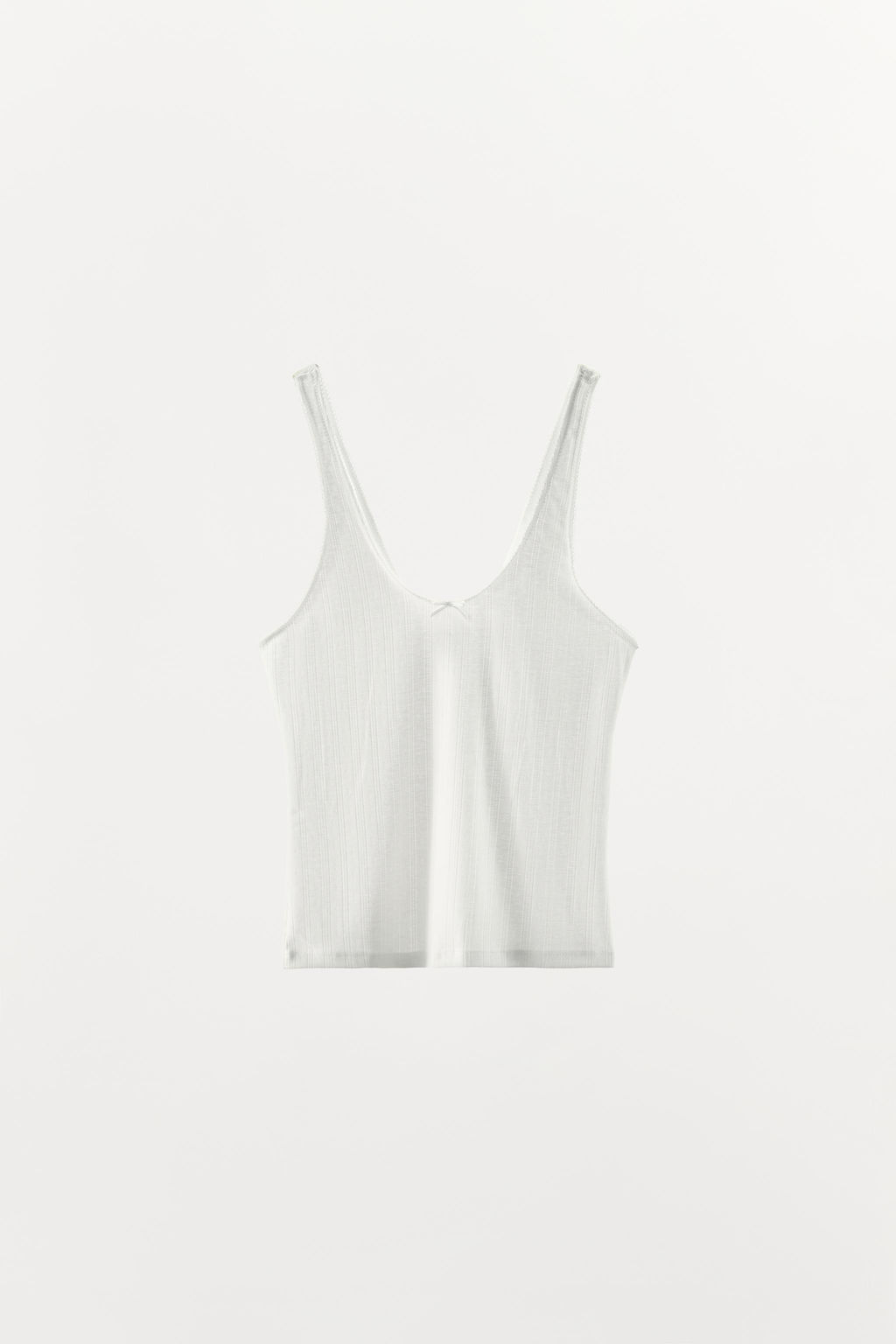 TOP POINTELLE LAZO / Blanco