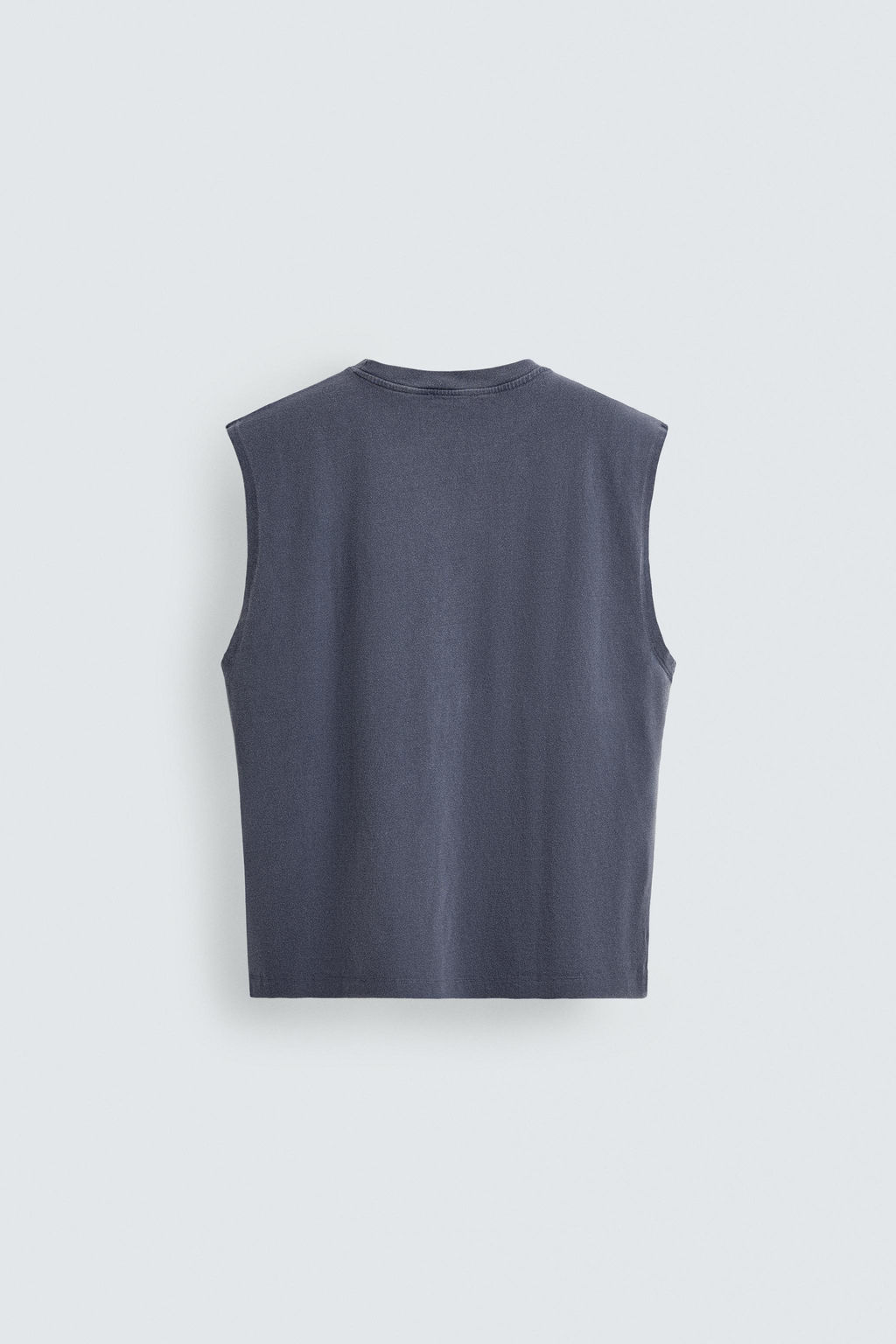 CAMISETA TANK LAVADA ESTAMPADO CANDADO / Azul lavado