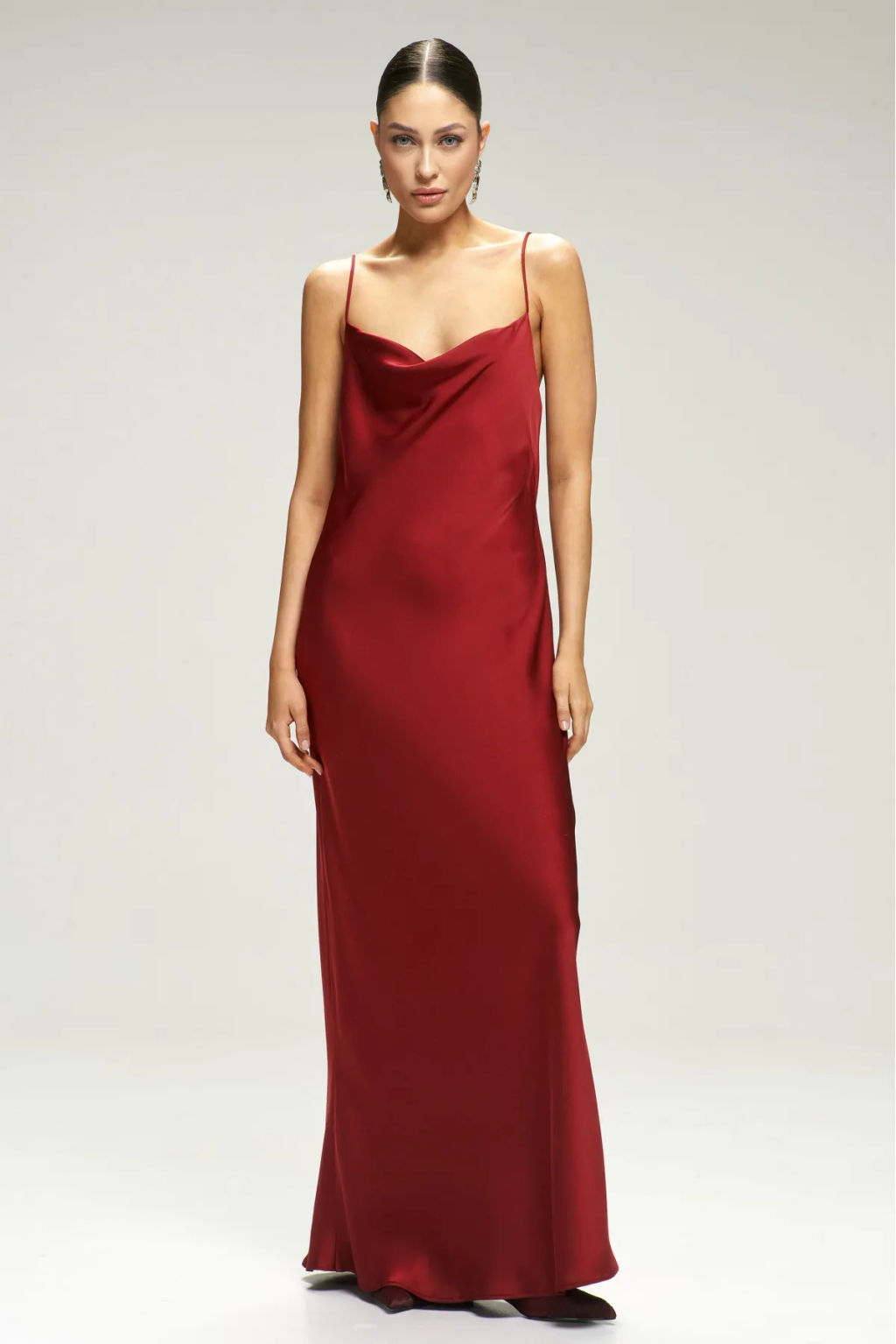 Платье-комбинация на тонких бретелях Red