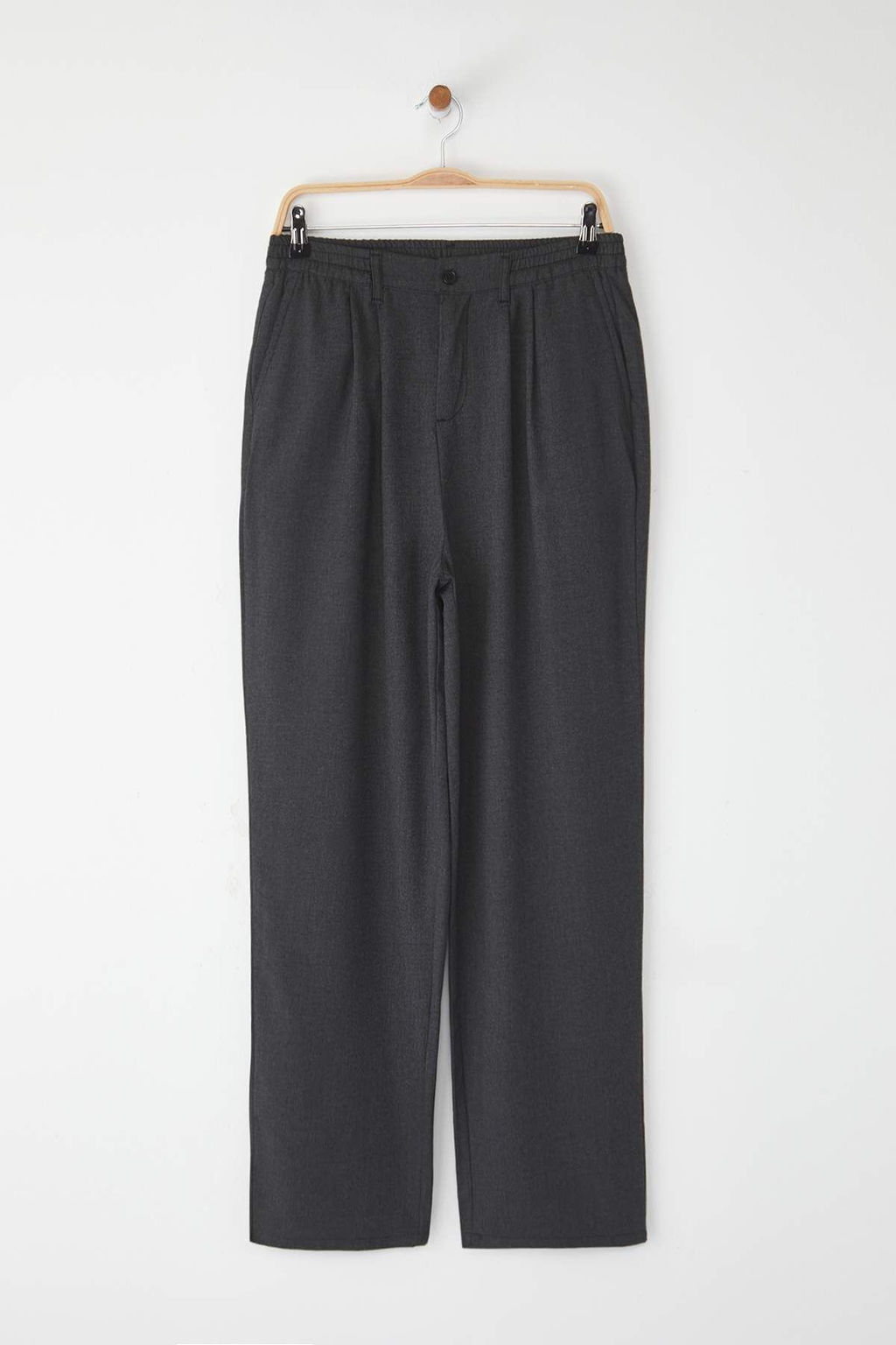 Antrasit Wide Leg Bol Kumas Baggy Pantolon TMNSS23PL00039