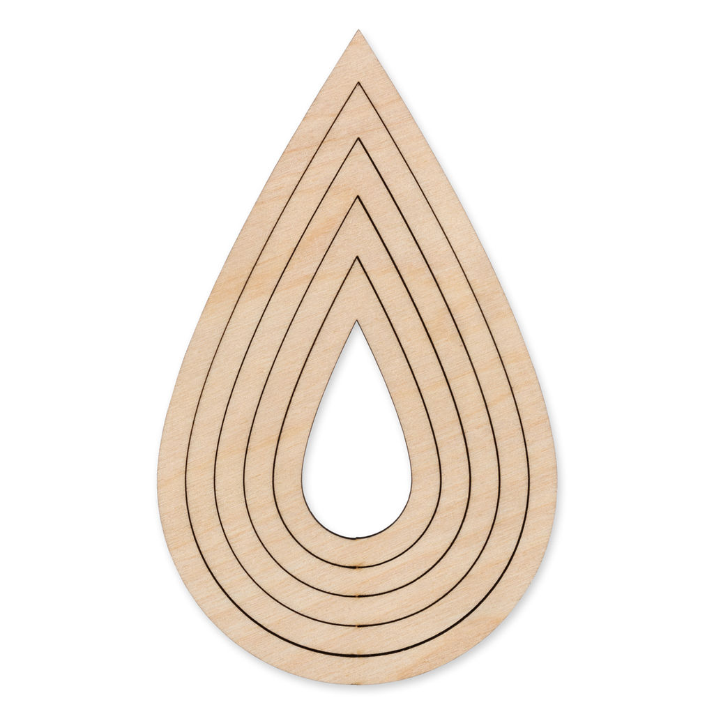 Заготовка для декорирования Mr. Carving ВД-1149 Формы для эпоксидной смолы фанера 0.6 см 5 шт Капли