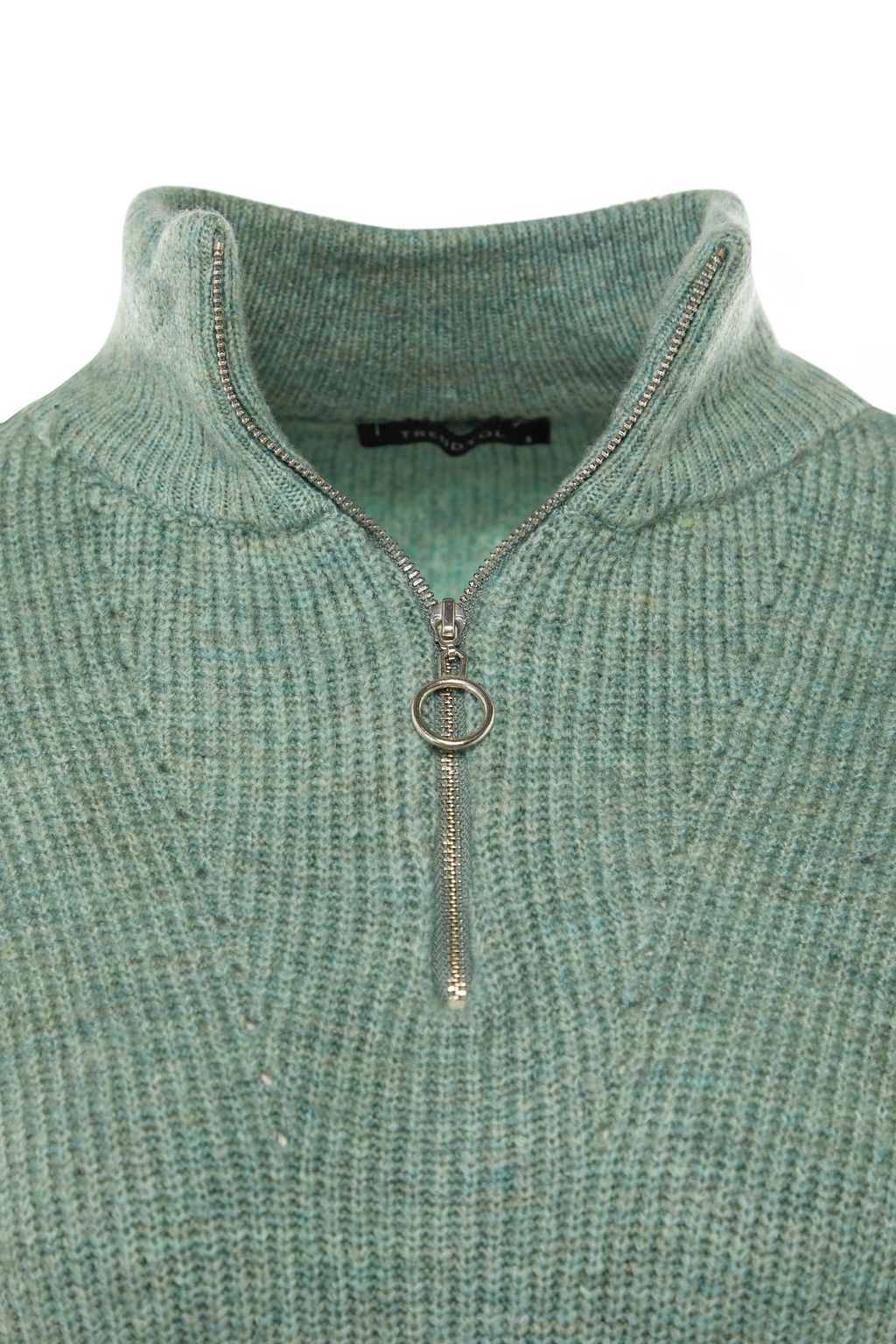 Mint Yumusak Dokulu Fermuarl? Triko Kazak TWOAW20XS0009