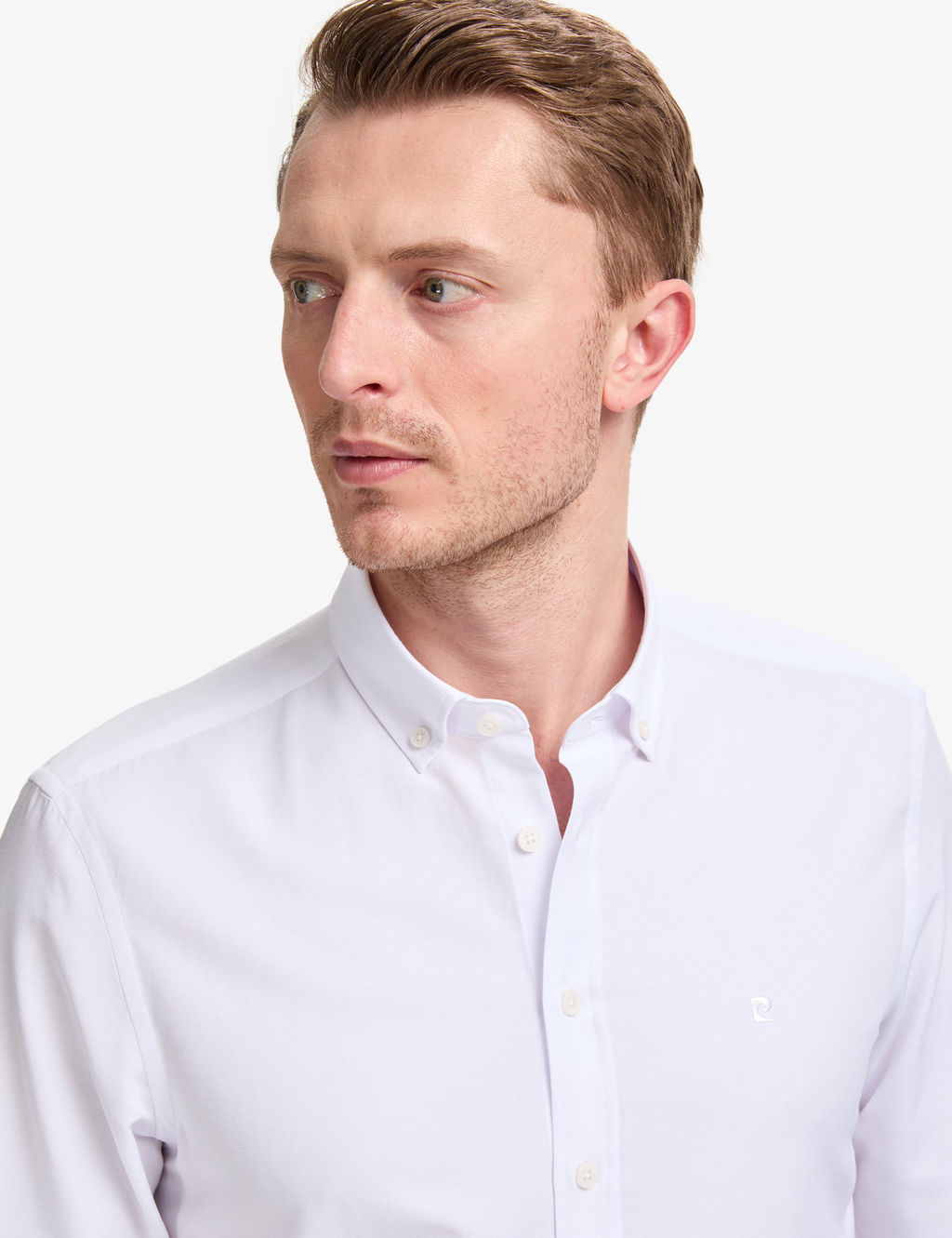Beyaz Oxford Slim Fit Kolay _t_lenebilir G_mlek