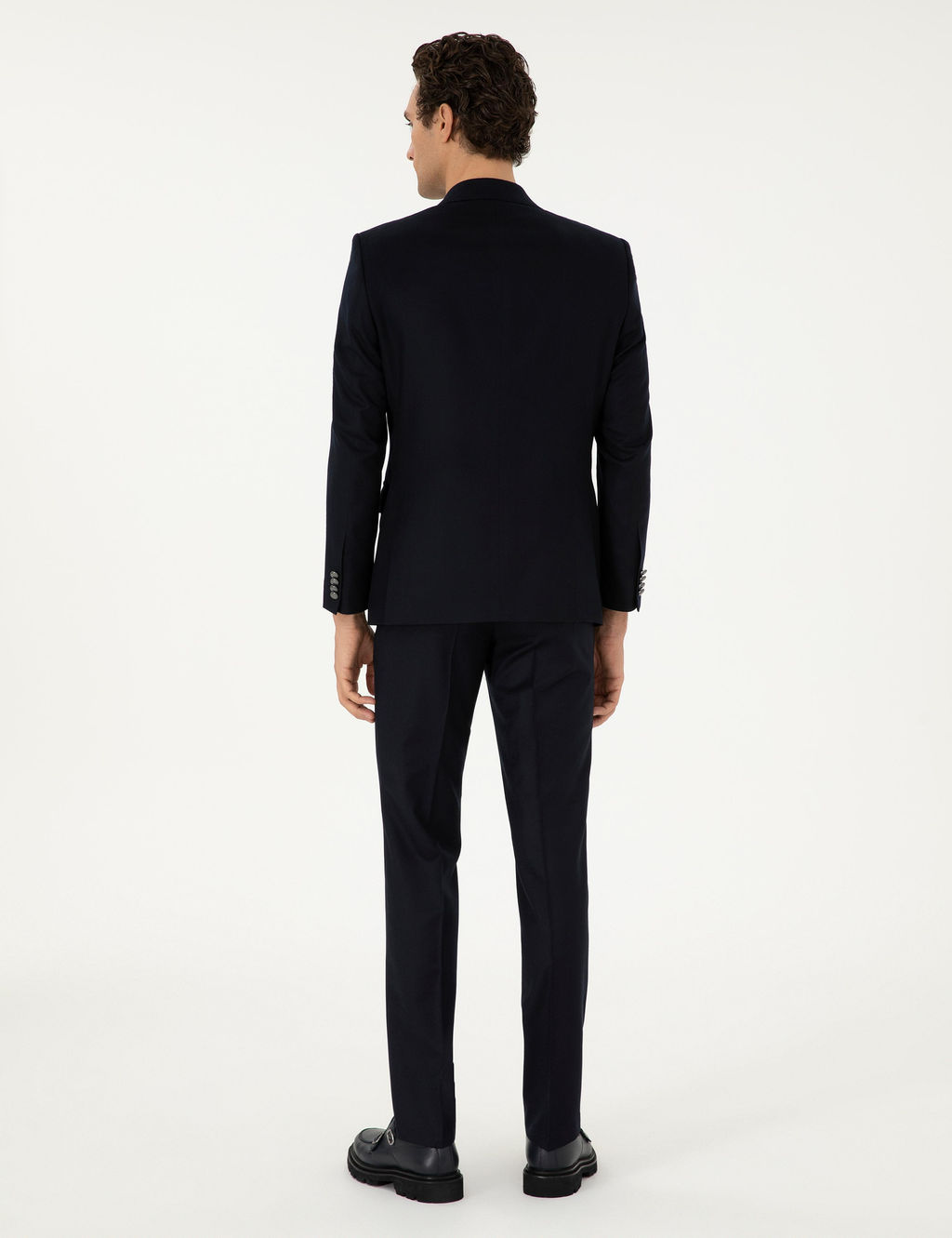 Темно-синие тканевые брюки узкого кроя - Cacharel фото 4