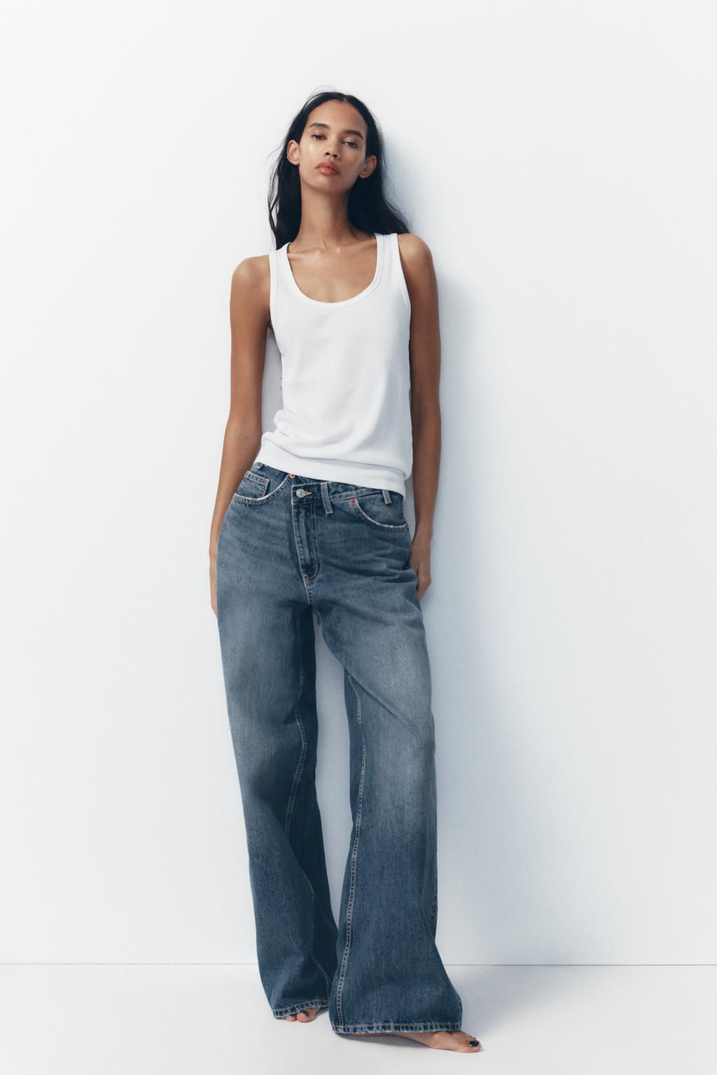 TRF MID-WAIST CROSSOVER BAGGY JEANS - Zara фото 7