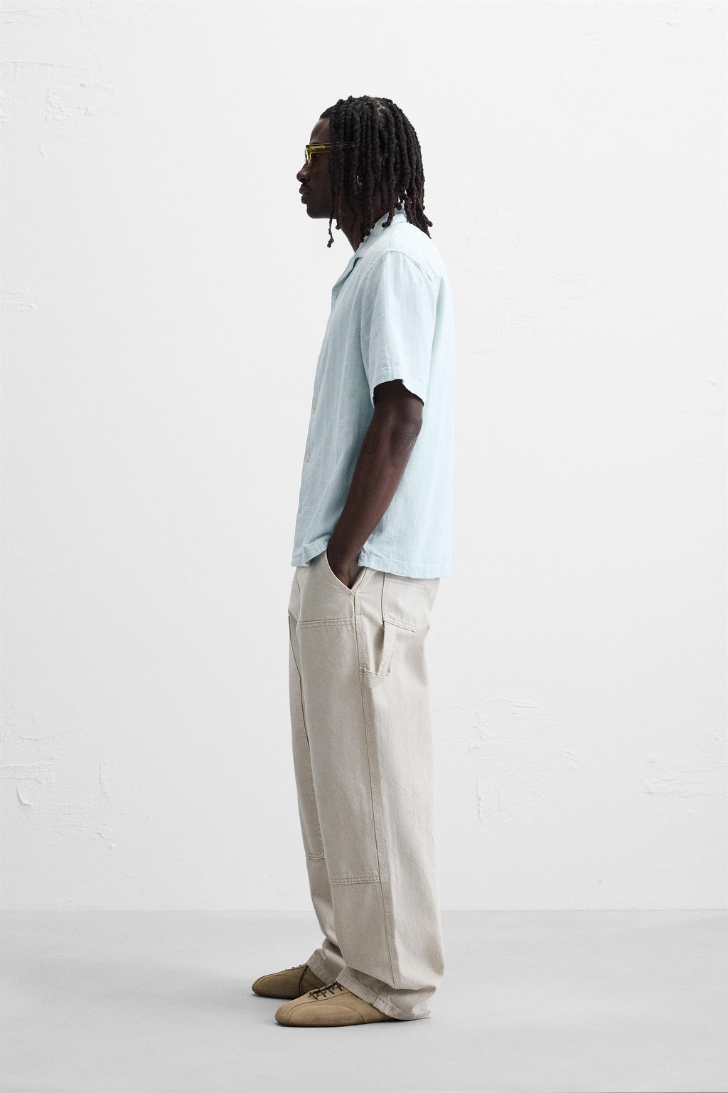 TEXTURED DENIM SHIRT - Zara фото 28