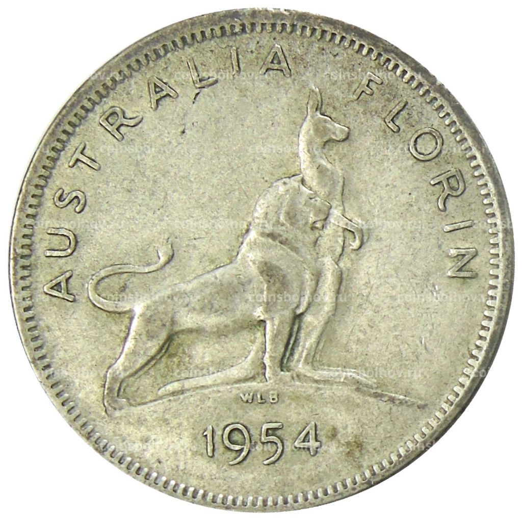 1 флорин (2 шиллинга) 1954 года Австралия  Королевский визит Елизаветы II