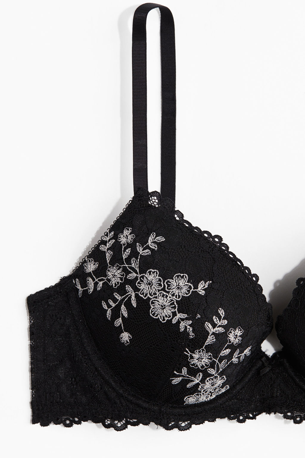 Sujetador push-up de encaje con bordado - H&m фото 5