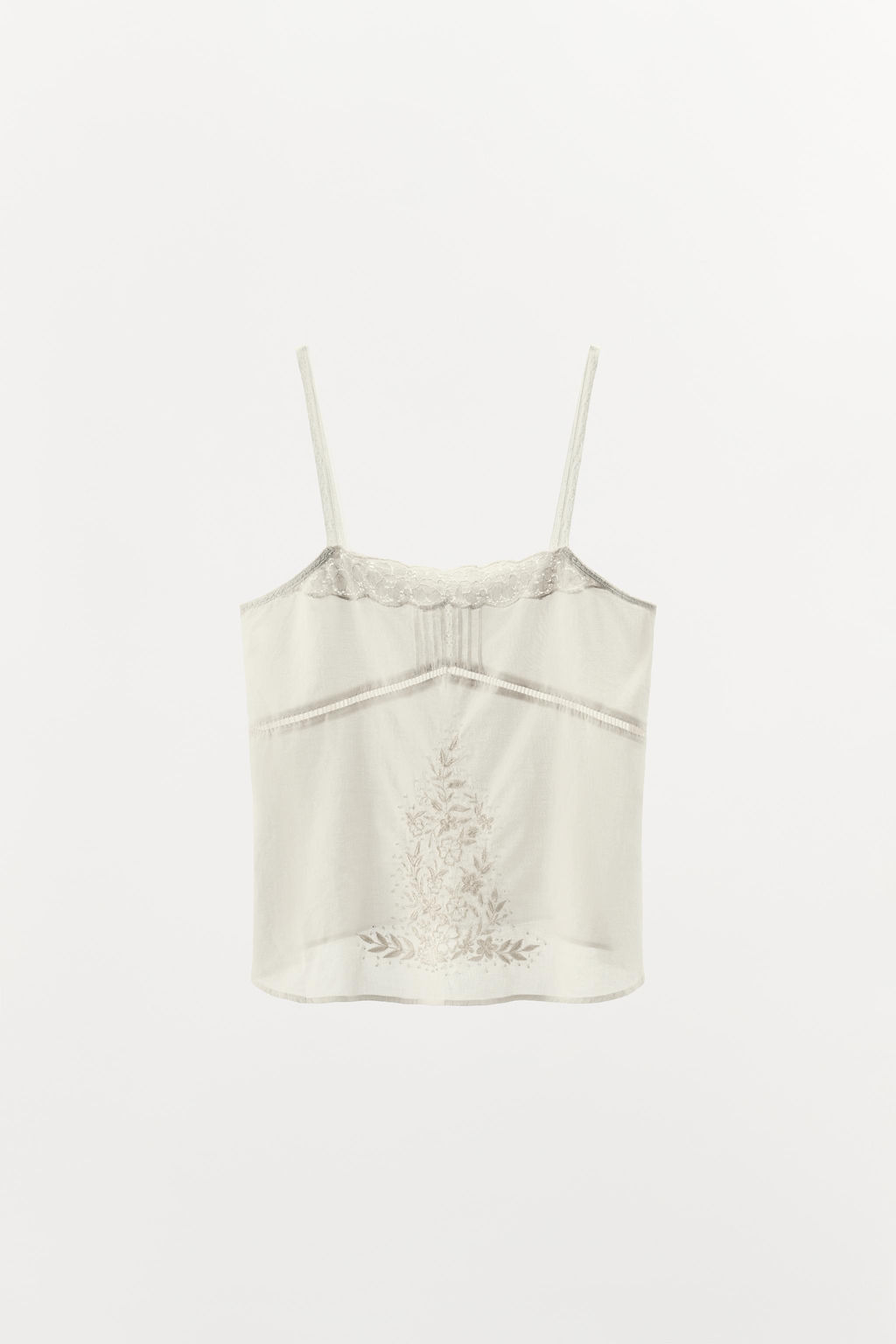 EMBROIDERED BEADED STRAPPY TOP - Zara фото 4