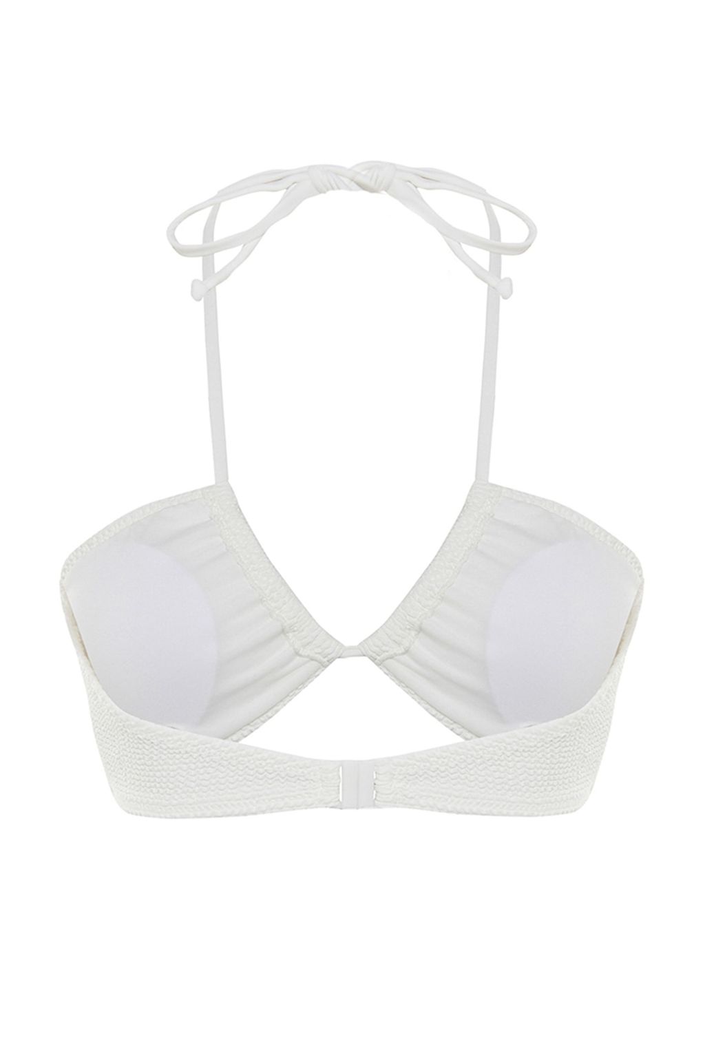 TRENDYOLMILLA Beyaz Straplez Cut Out/Pencereli Dokulu Bikini Ustu TBESS23BU00247  фото 9