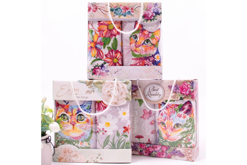 Набор полотенец рогожка Купон в коробке 2шт. РК 162 ад (12870-1)