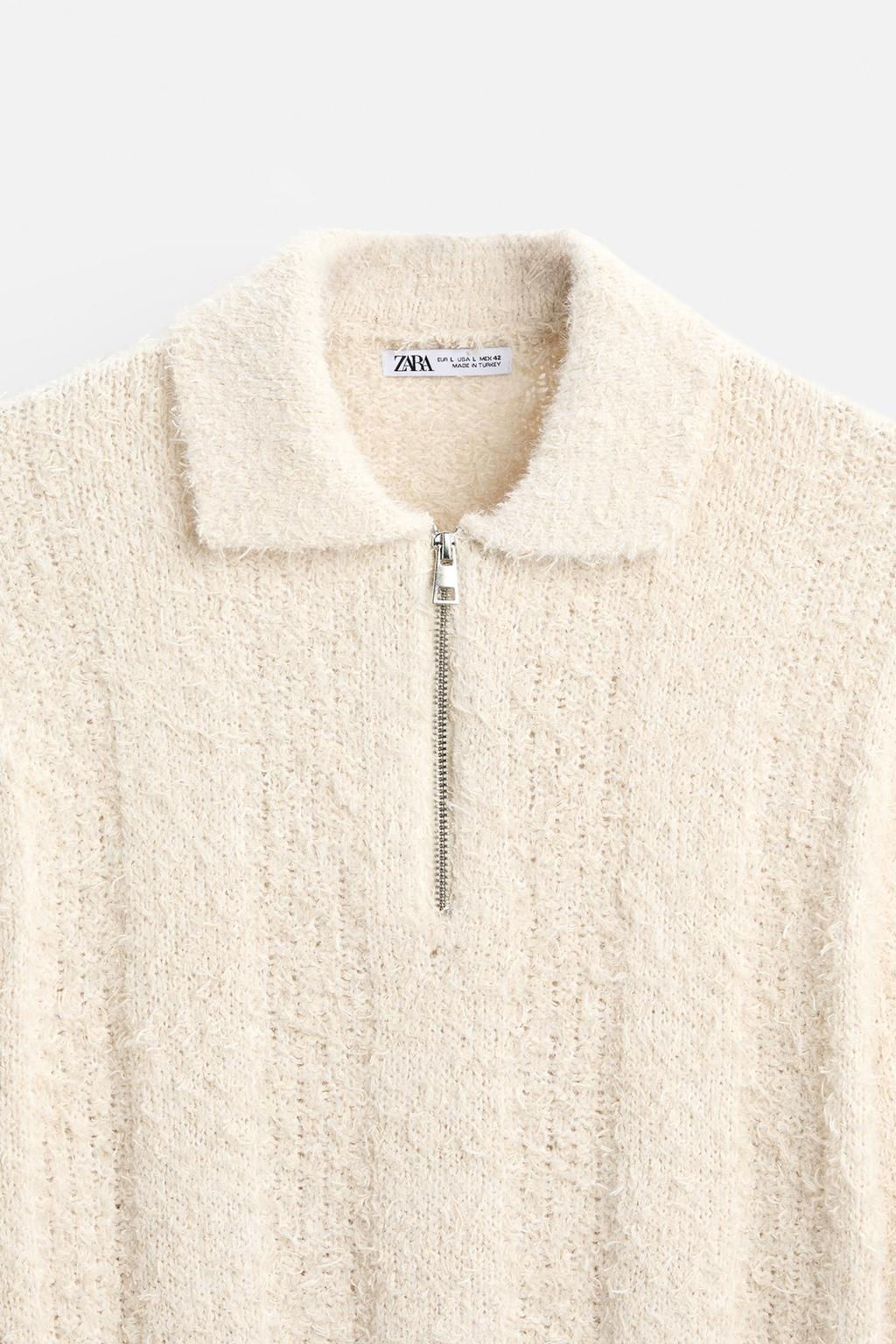 BOUCLE TEXTURED POLO SHIRT - Zara фото 8