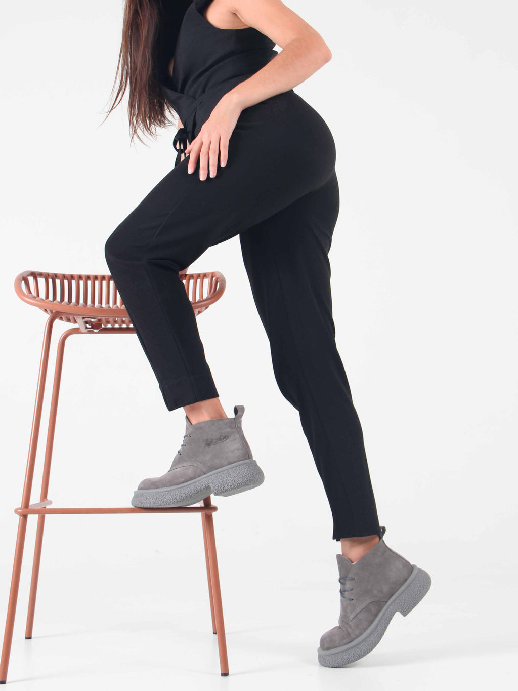 Ботинки EDART 308.агата gr. серый замок замша б/байка - Ed'art фото 3