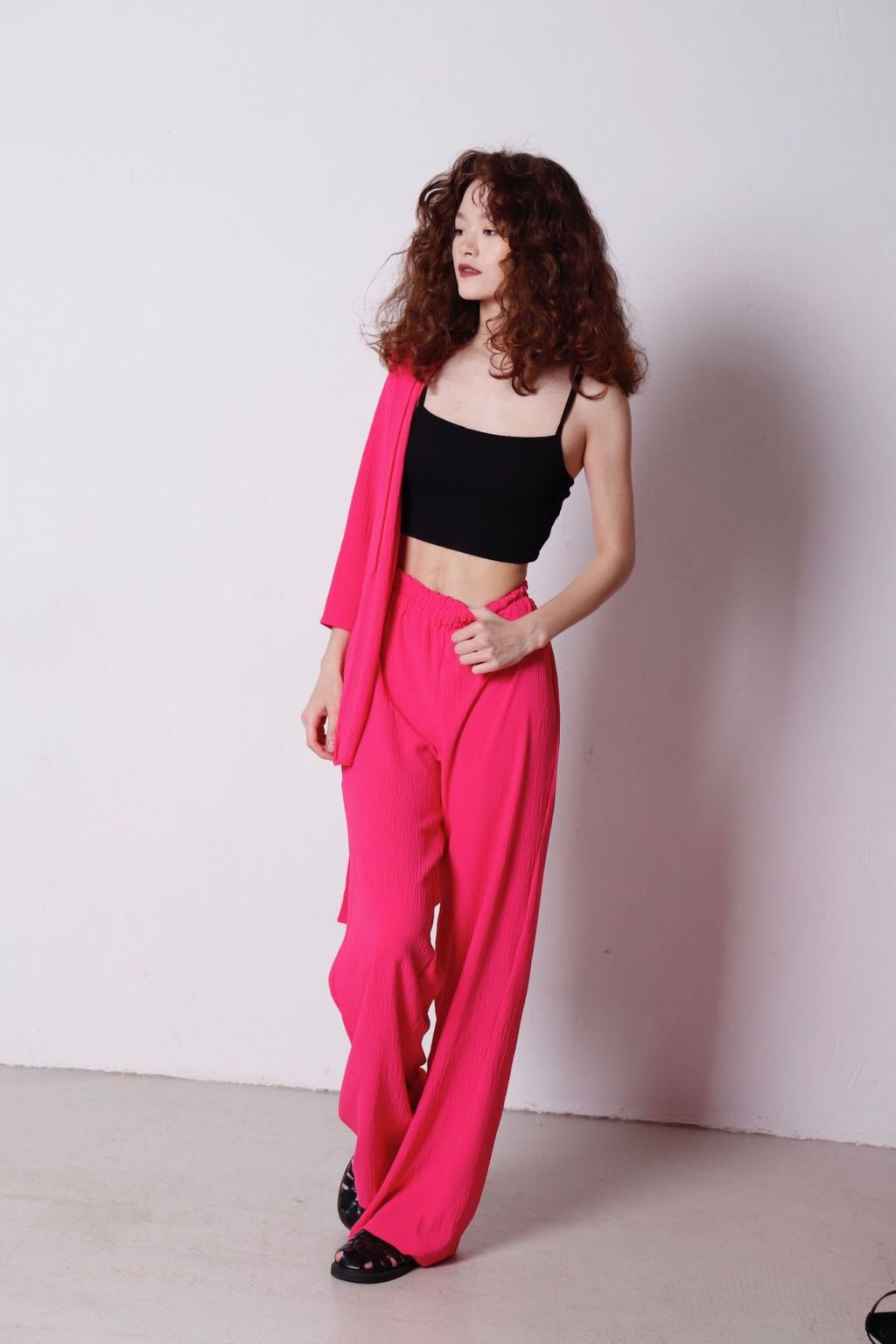 9183 Костюм из кимоно и брюк-палаццо ярко-розовый - Martichelli фото 4