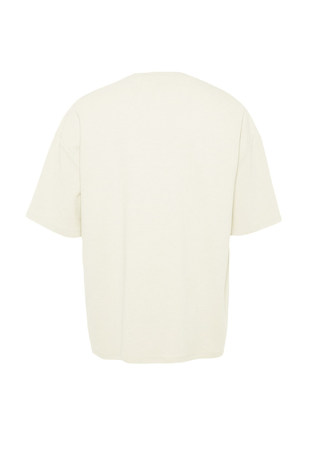 TRENDYOL MAN Premium Ekru Oversize %100 Pamuklu Etiketli Dokulu T-Shirt TMNSS23TS00069 - Trendyolmilla фото 6