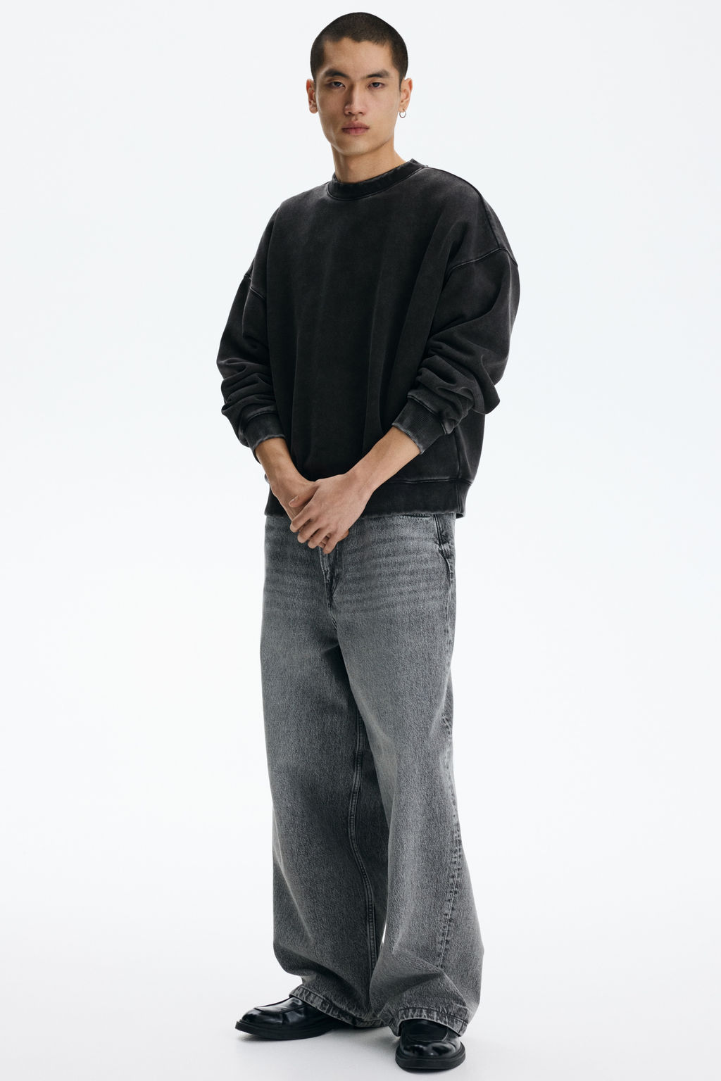 Sudadera con efecto lavado Oversized Fit - H&m фото 5