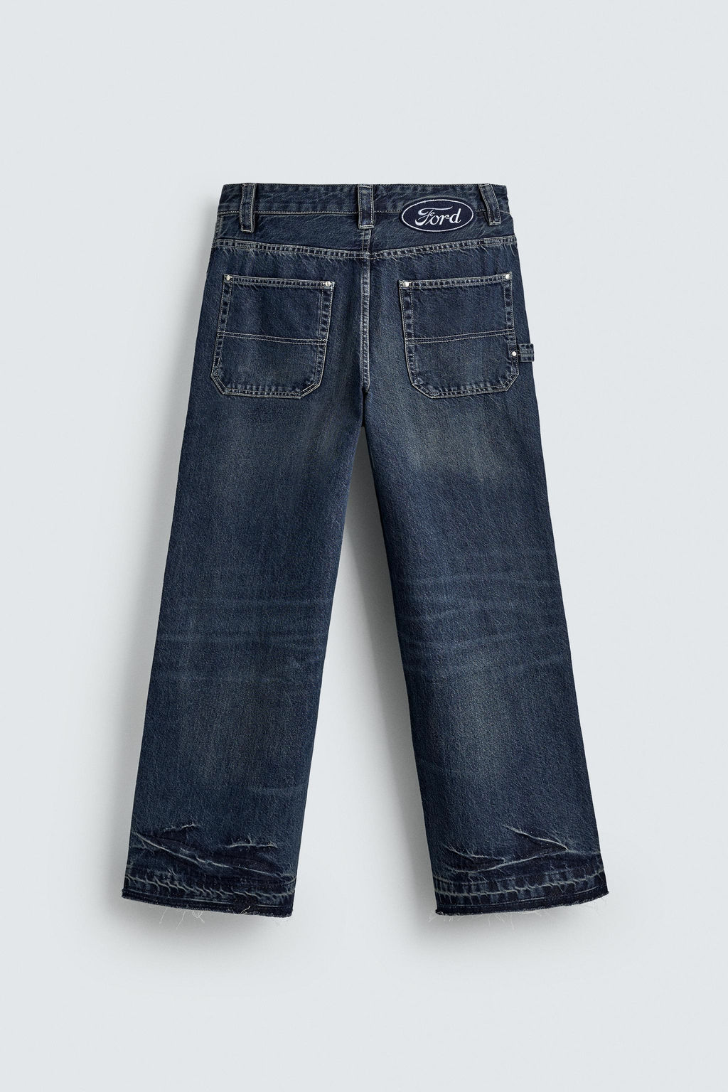 RELAXED FIT JEANS WITH FORD PATCH - Zara фото 9