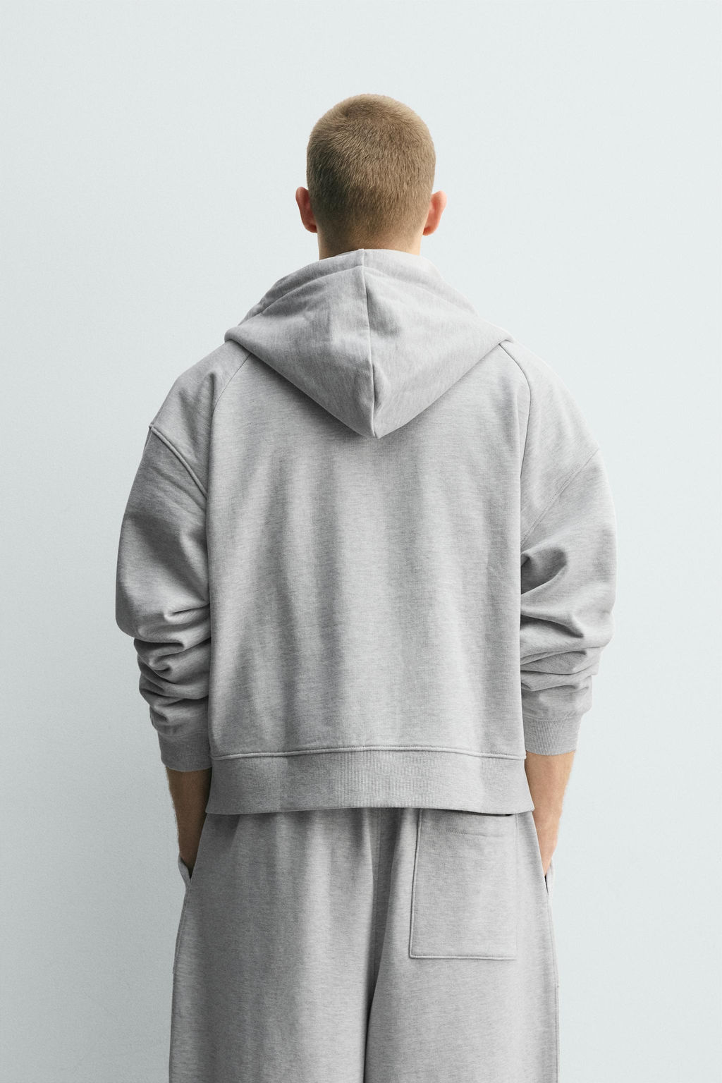 SUDADERA BOXY FIT CREMALLERA CAPUCHA / Gris vigor? - Zara фото 3