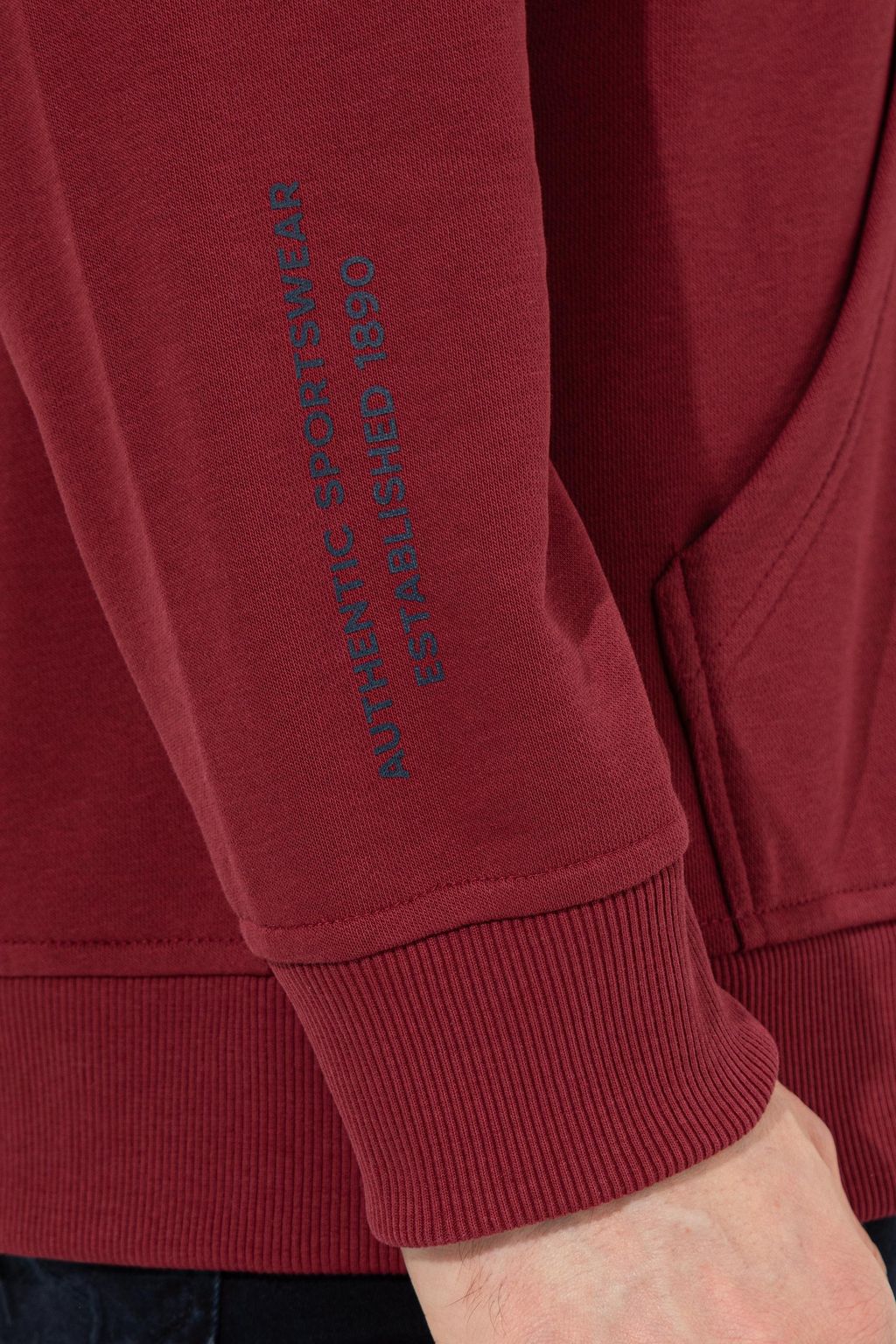 U. S. Polo Assn Мужская толстовка оверсайз с капюшоном вишневого цвета - U.s. polo assn фото 7