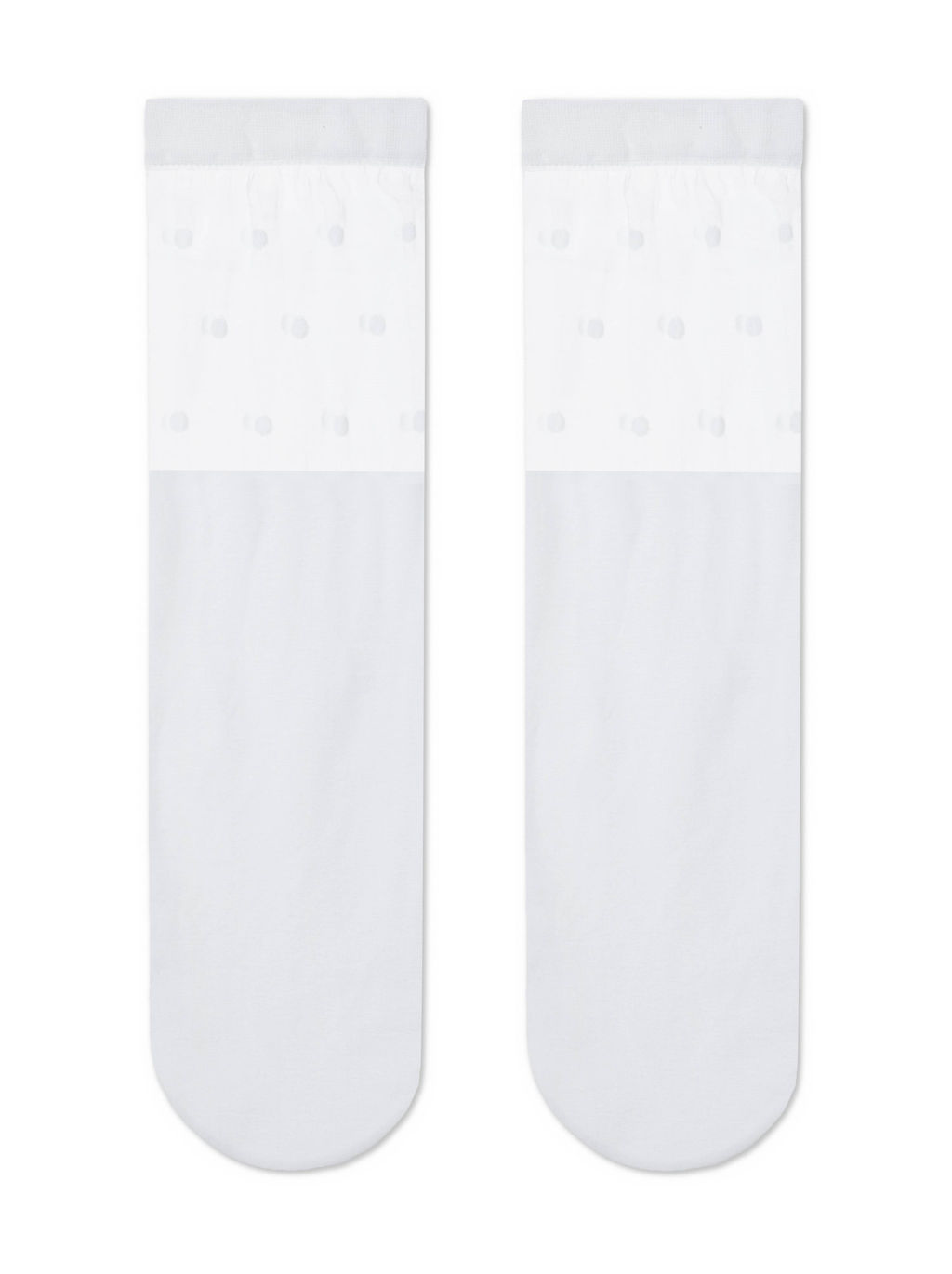 CONTE Удлиненные носки с прозрачным верхом в горошек FANTASY bianco  19С-29СП - Conte elegant фото 6