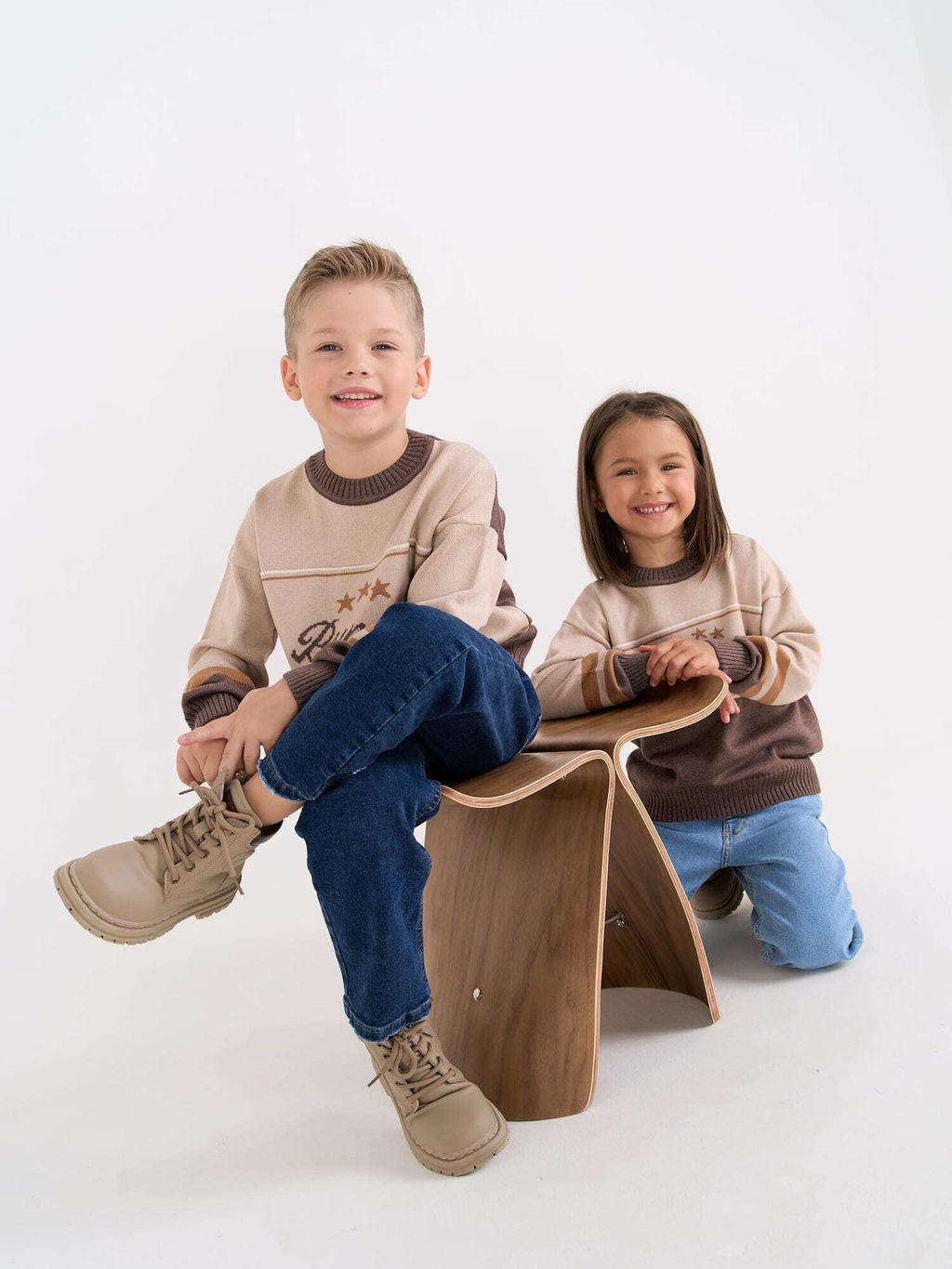 Джемпер вязаный Латте/Шоколад - Bungly фото 9