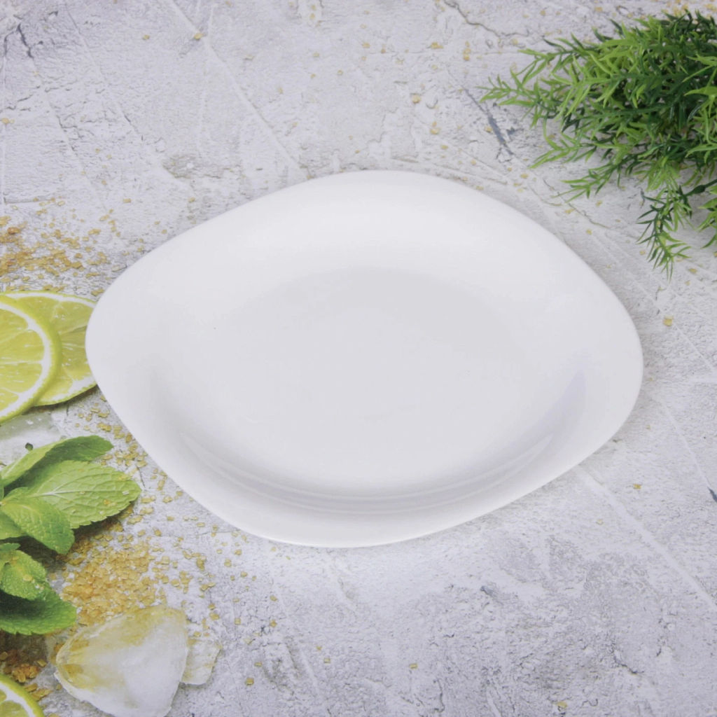 Тарелка "White magic" 25,5*25,5см стеклокерамика мягкий квадрат