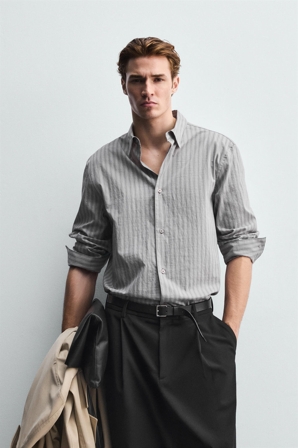 STRIPED TEXTURED SHIRT - Zara фото 2