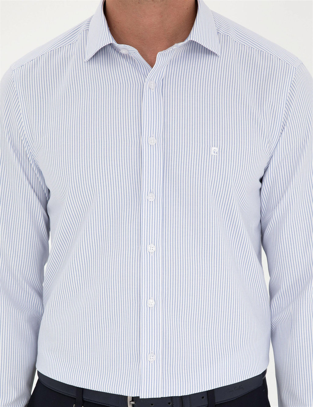 A__k Mavi Slim Fit Uzun Kollu G_mlek