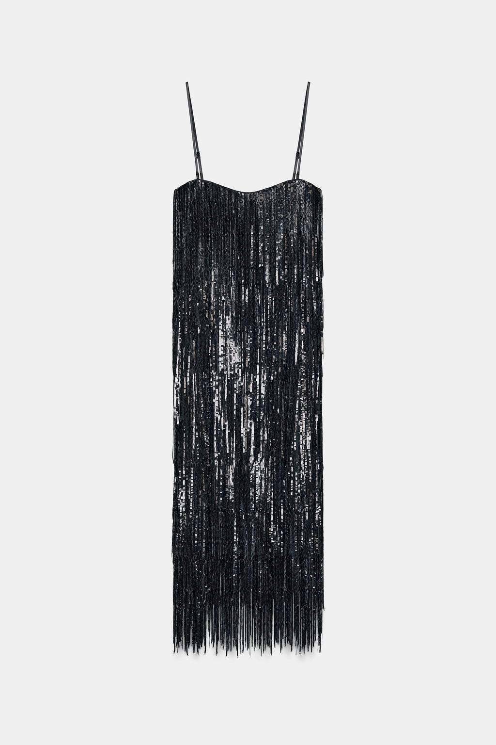 ZW COLLECTION LIMITED EDITION SEQUINNED FRINGED DRESS - Zara фото 6