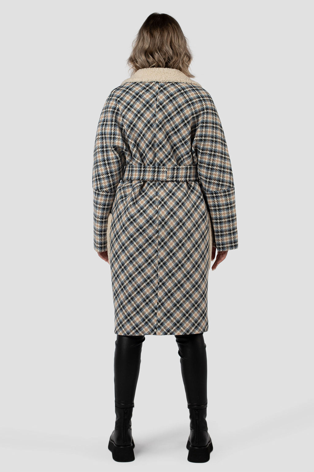 02-3152 Пальто женское утепленное (пояс) - El podio фото 3