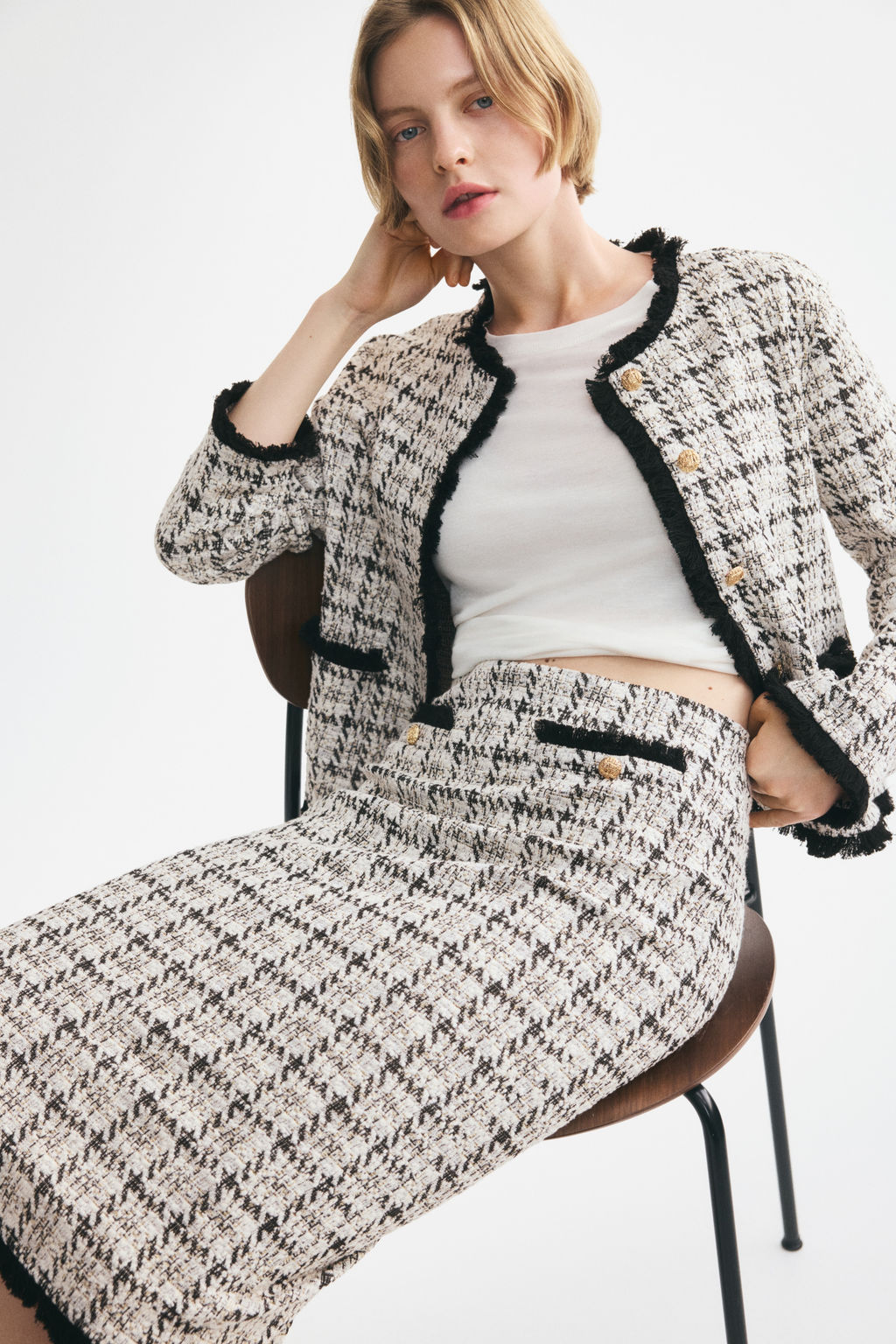 Falda en punto boucl? con flecos - H&m фото 4