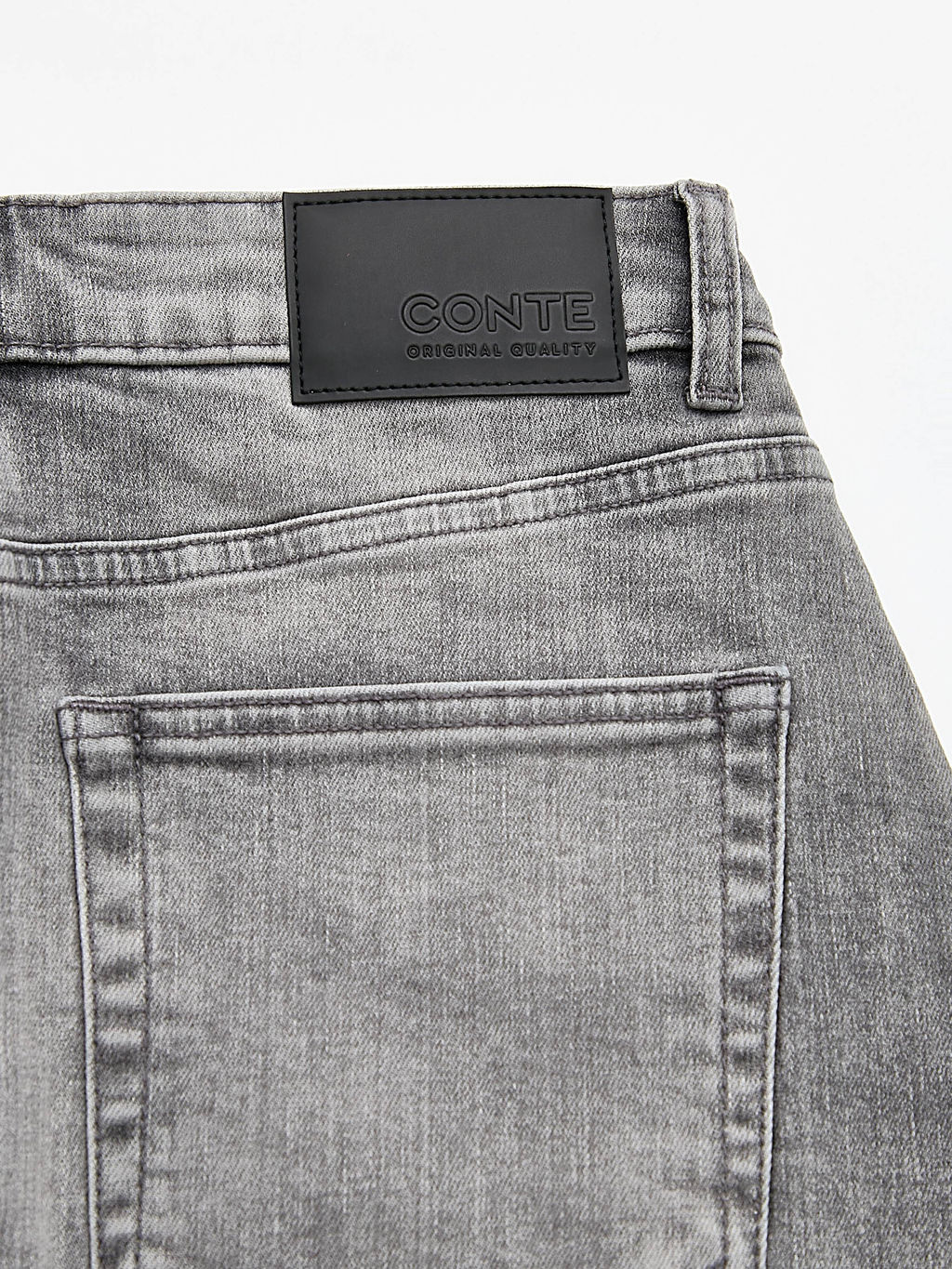 CONTE CON-761 Джинсовая юбка-mini оксидной варки со вставками по бокам grey - Conte elegant фото 8