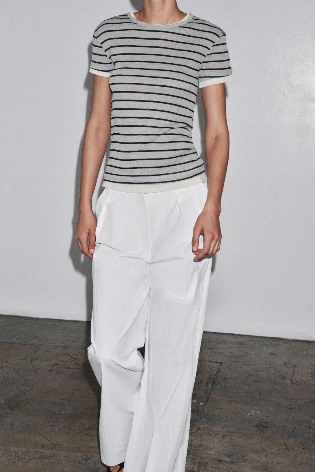 DOUBLE STRIPE T-SHIRT - Zara фото 17