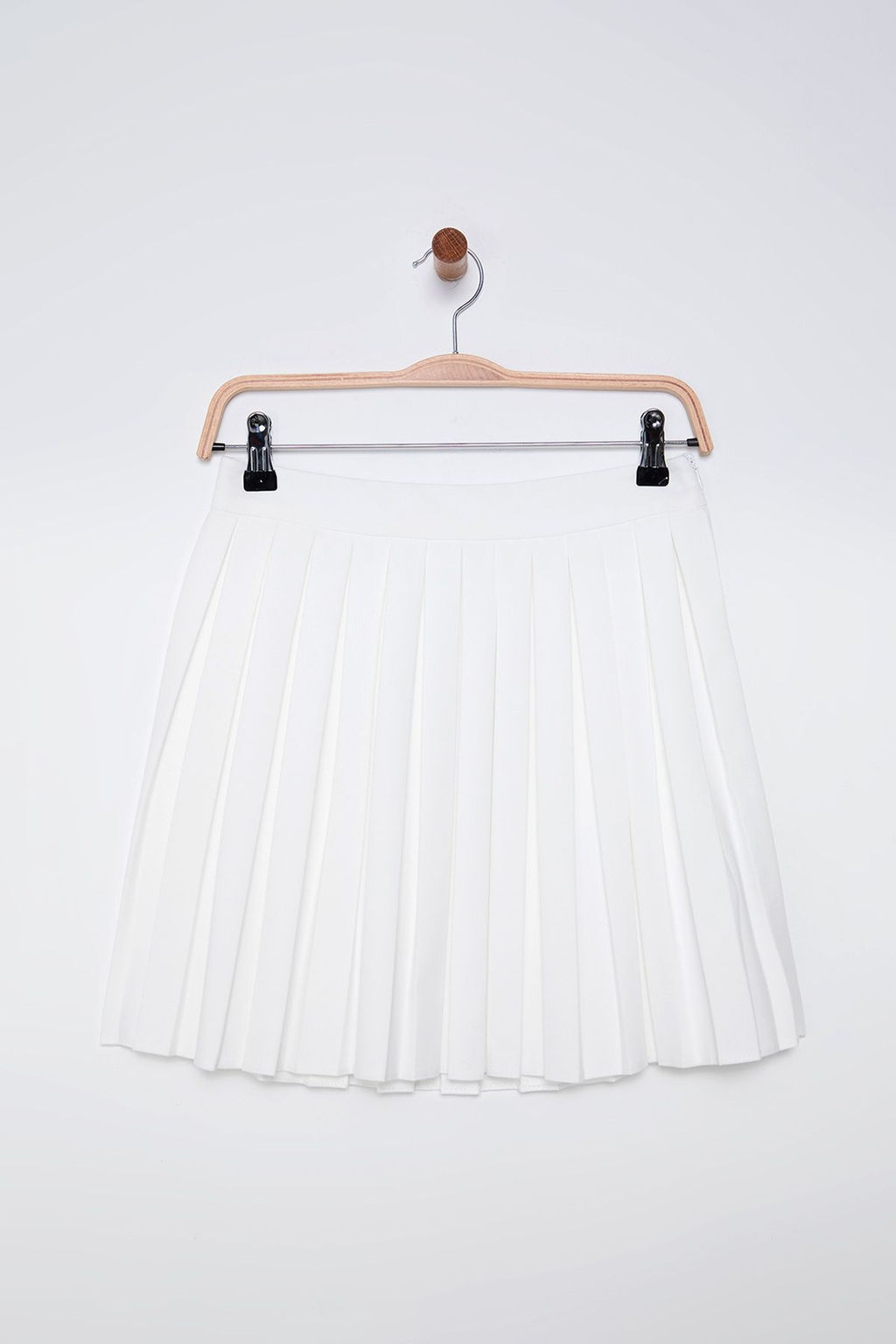 TRENDYOLMILLA Beyaz Pileli Mini Dokuma Etek TWOAW21ET0111 фото 4