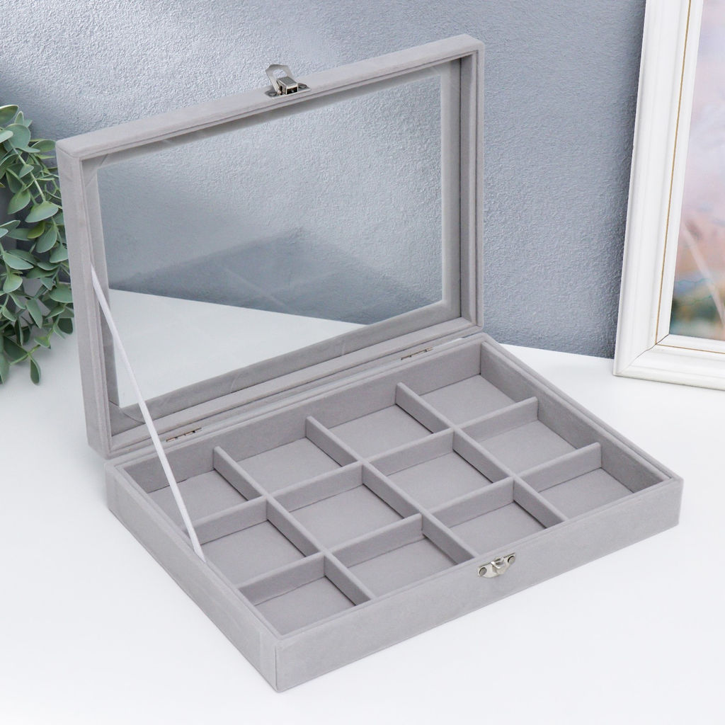 Шкатулка бархат для браслетов Серый туман 5х20х28 см - Simaland фото 4