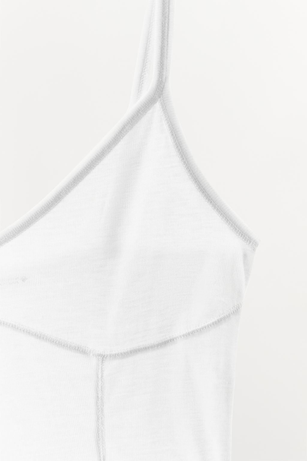 VEST TOP WITH TOPSTITCHING - Zara фото 8