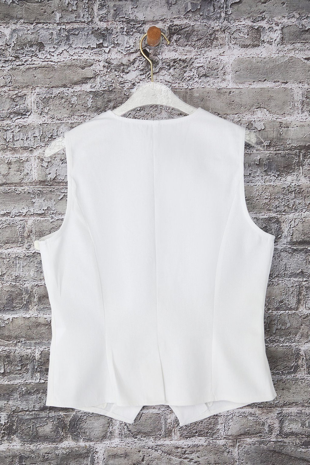 Trendyolmilla Beyaz Fitted Nak?sl? Pamuklu Dokuma Yelek TWOSS25YE00112 фото 9