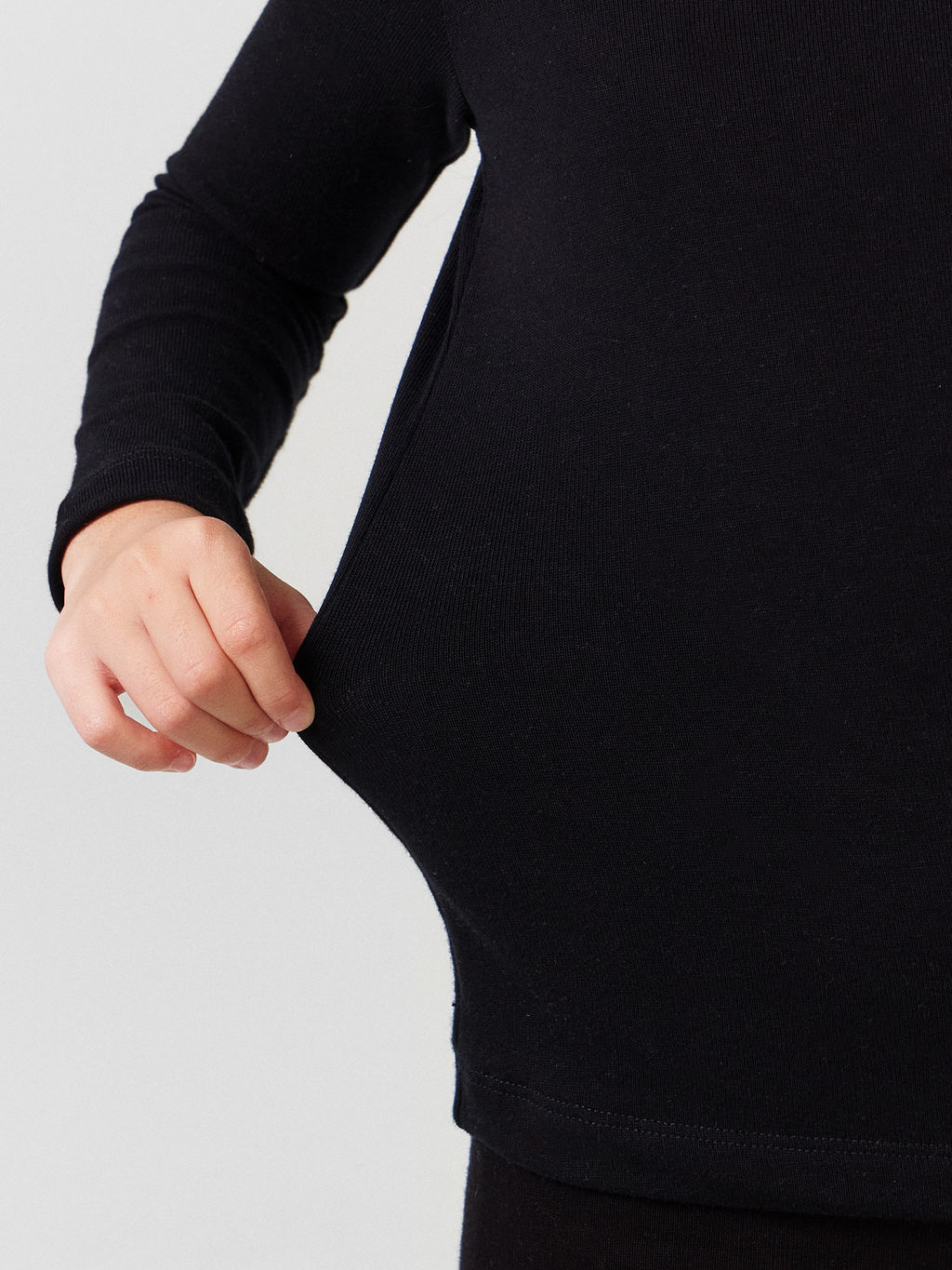 Черный джемпер из египетского хлопка для девочек - Mark formelle фото 4